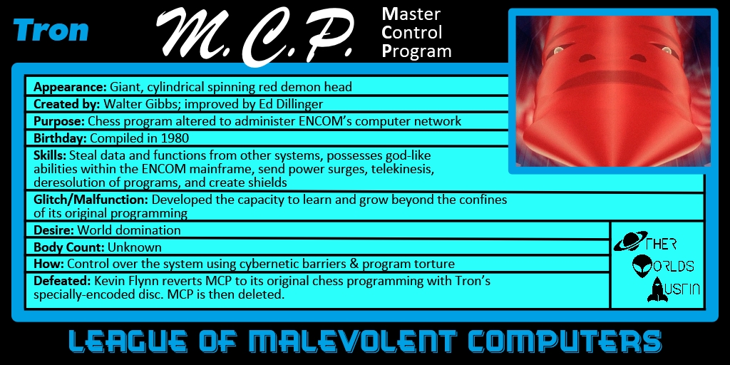 Number 4: M.C.P. from TRON (1982)
