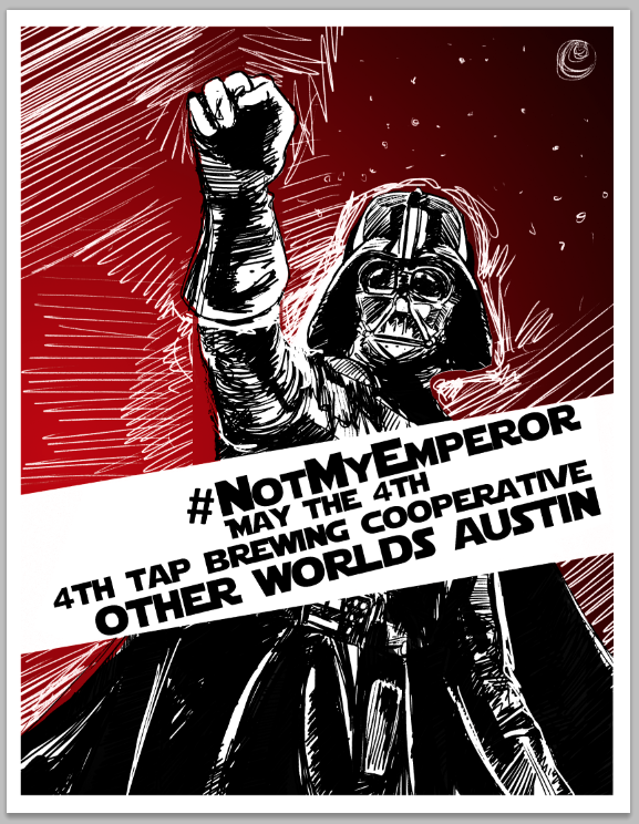 2017 Star Wars Day Limited Edition Poster design: David Poe screenprinting: Ramona Press