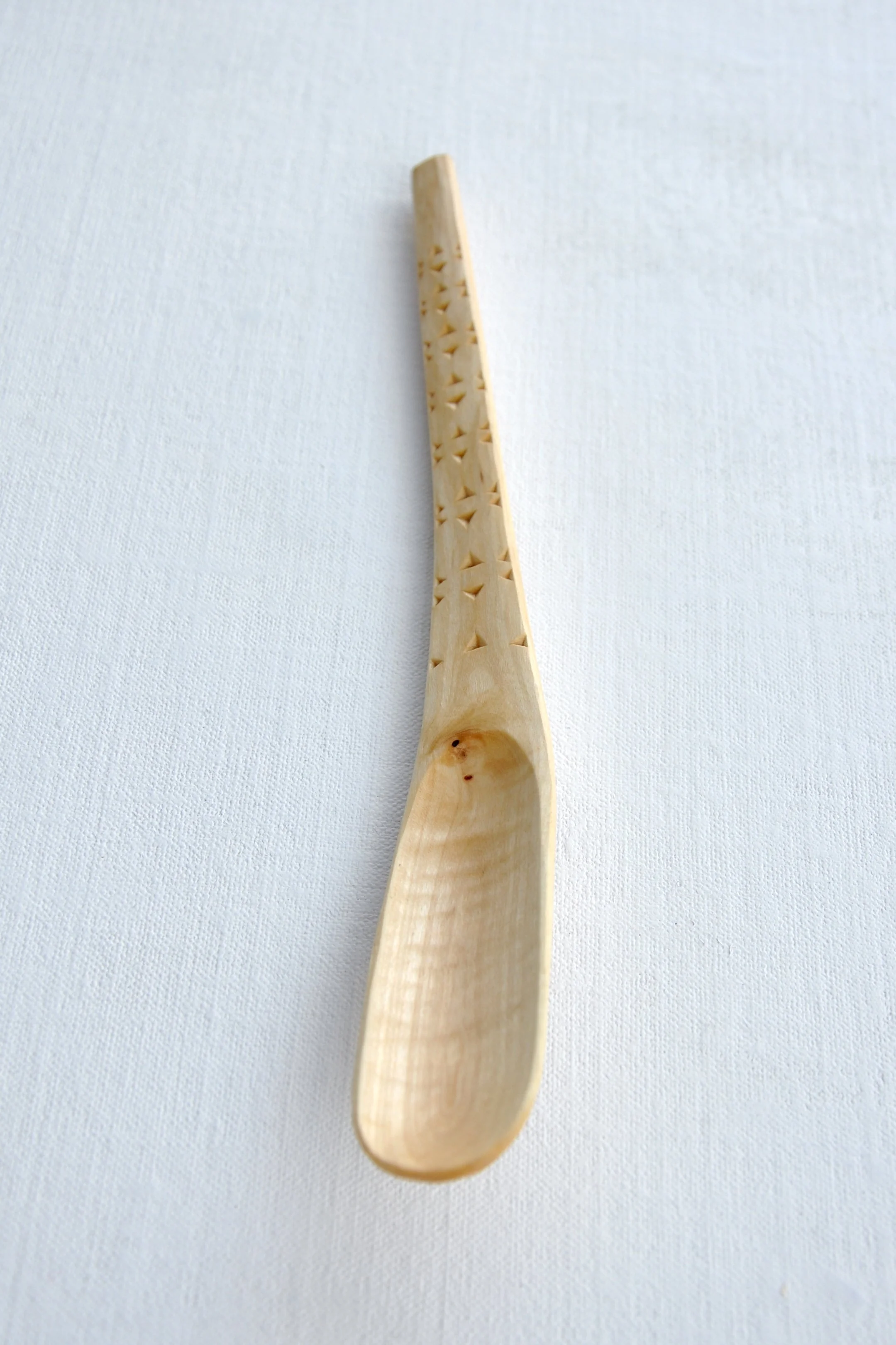 Chip Carved Maple Spoon