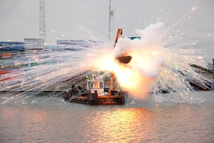 FREJA: Explosion event for Faurschou Foundation Copenhagan, Denmark, 2012