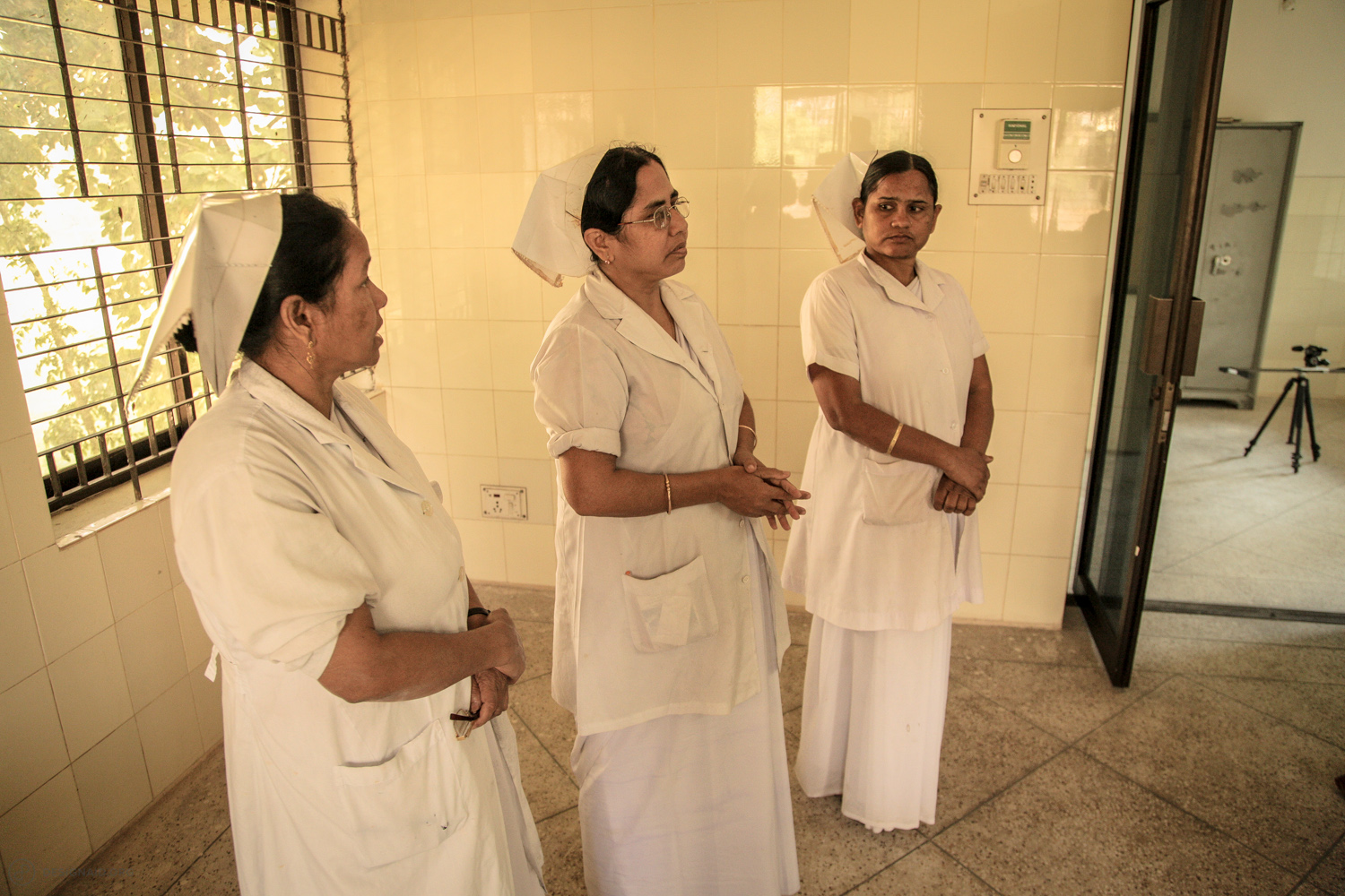 Interviewing the nurses on waste management and related issues