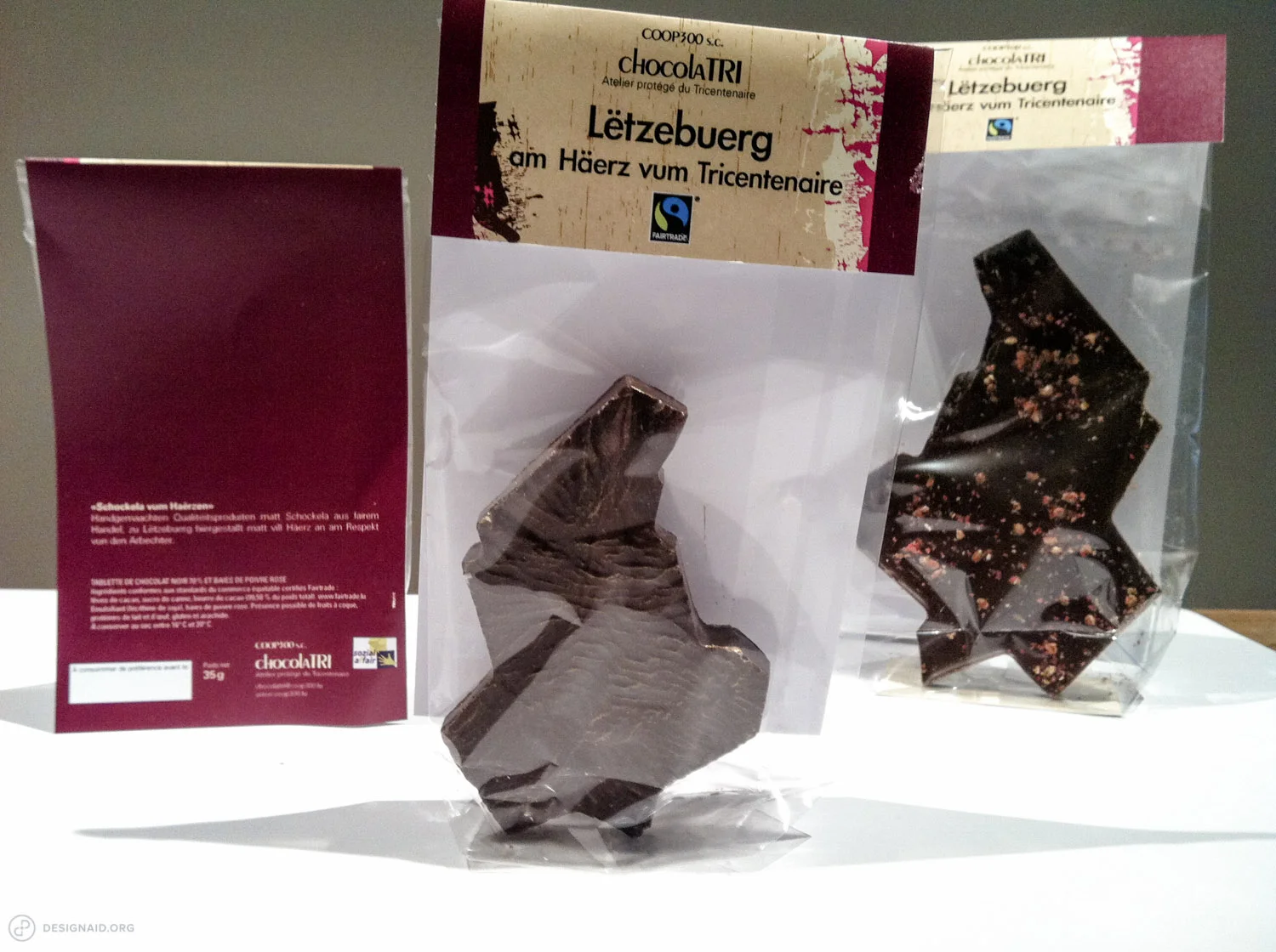 One of the results of our collaboration was the topographical map of Luxembourg, cast in pure dark chocolate