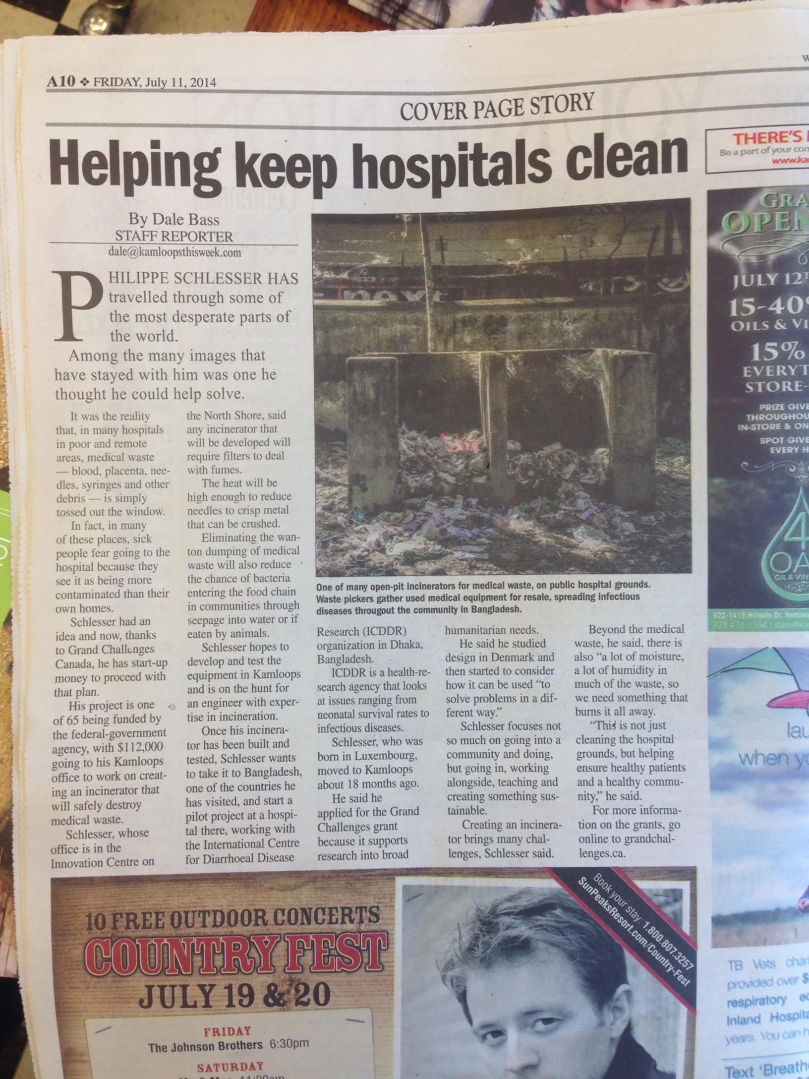 Thank you Dale Bass from Kamloops this week for a nice article covering this project.