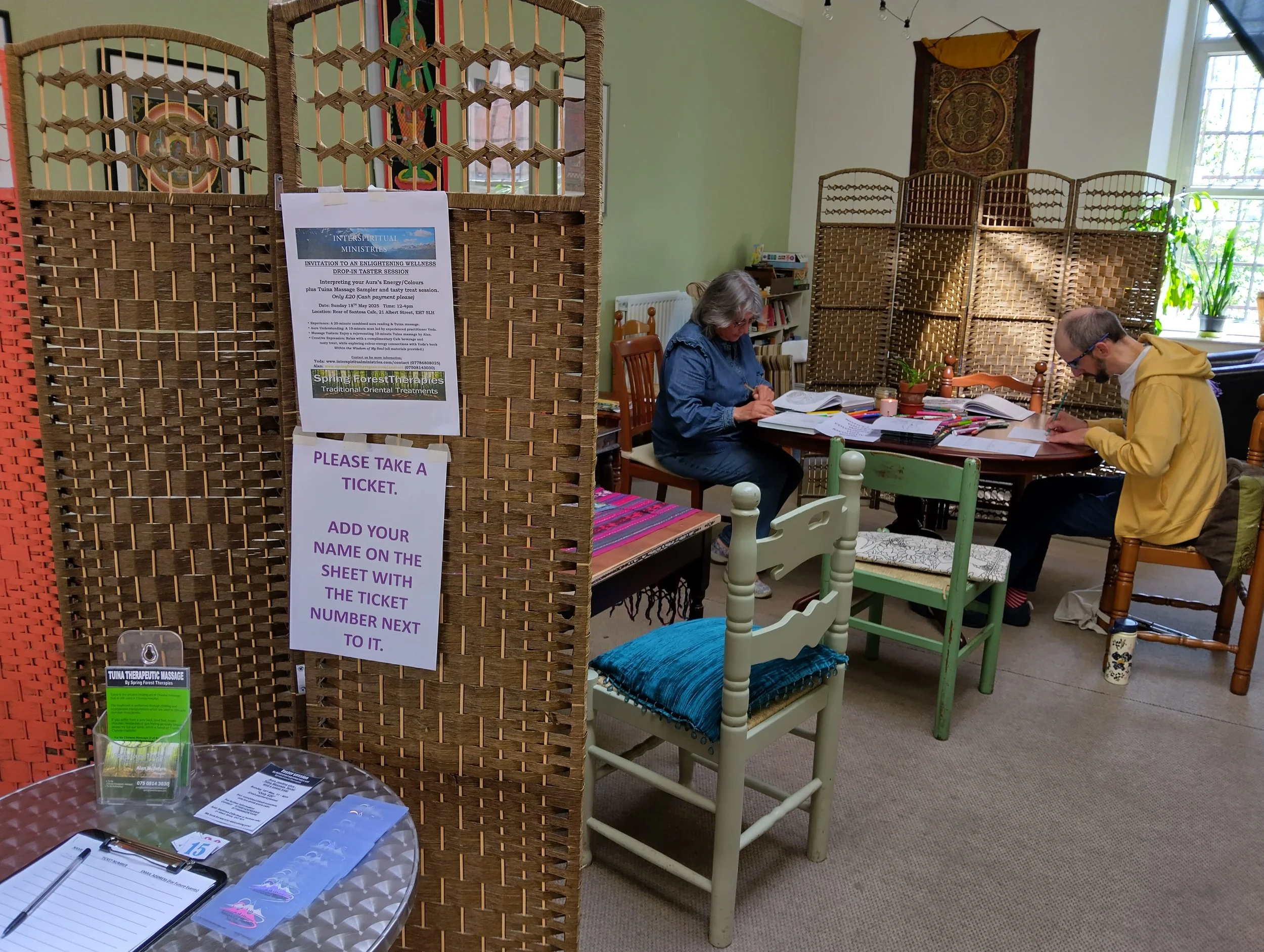 Readings and Soul Wisdom Colouring - Santosa Cafe Edinburgh 2025.jpg