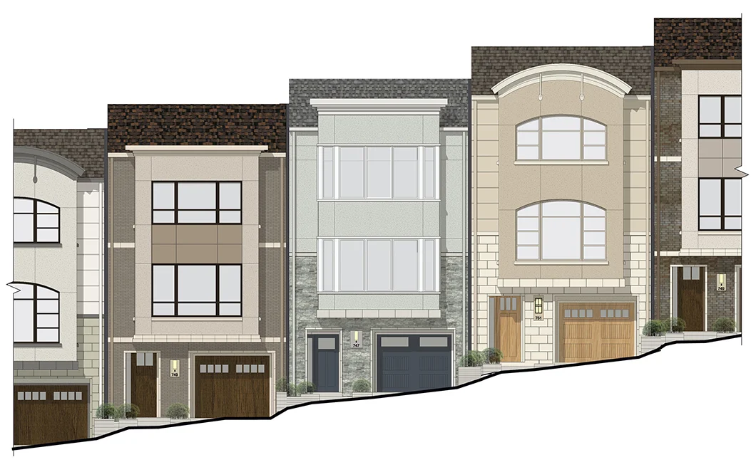 Streetscape at Type B Single Family Homes 