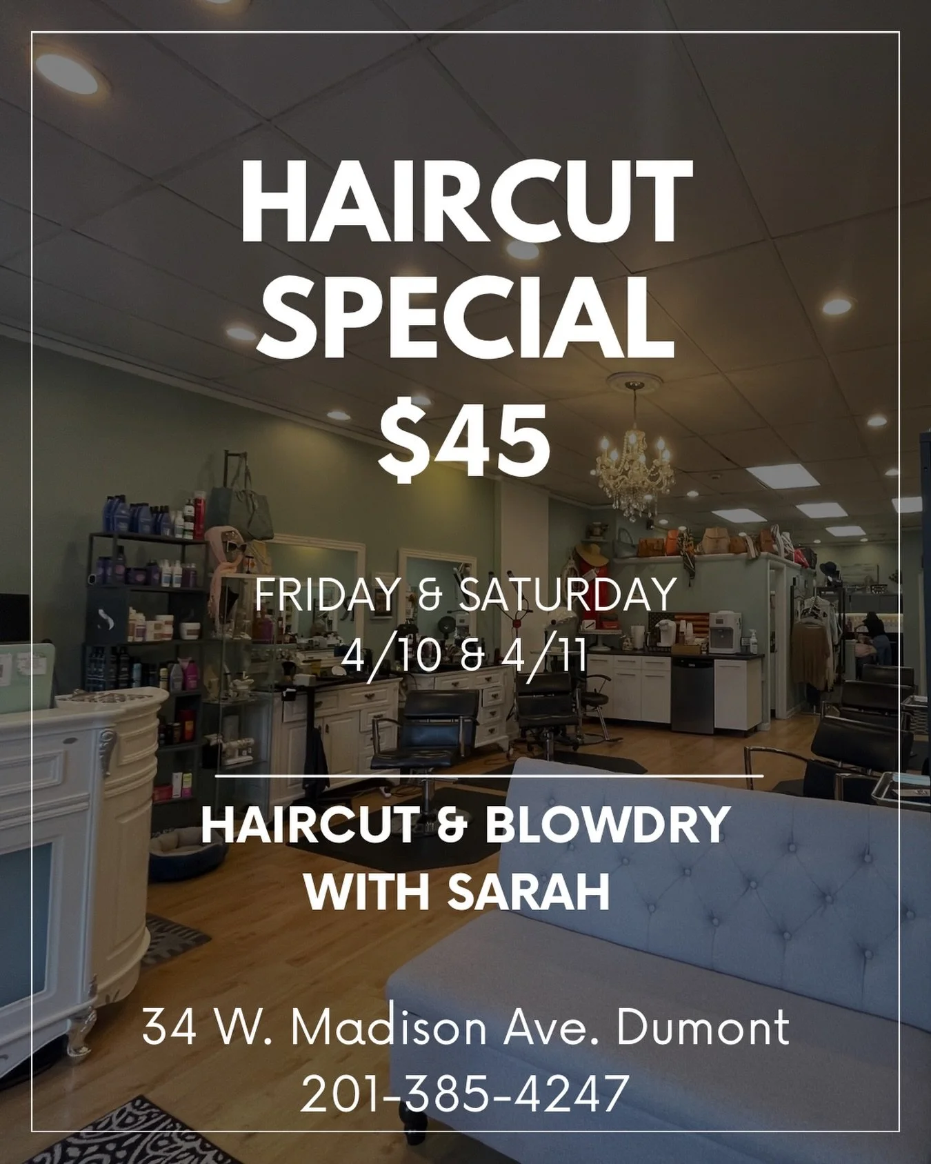 TREAT YOURSELF TO A HAIRCUT &amp; BLOWDRY!