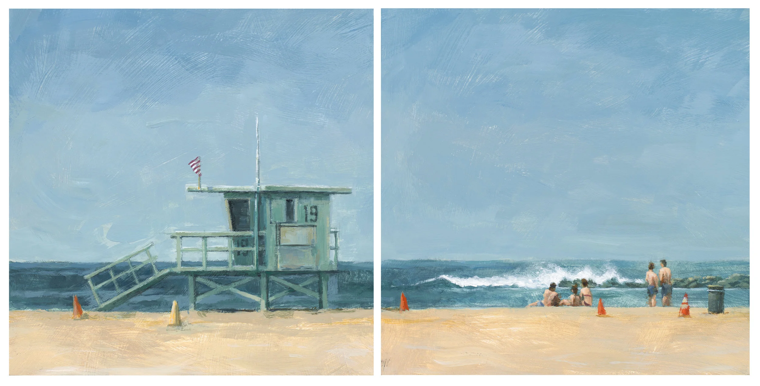 Lifeguard Station #19 (Diptych)