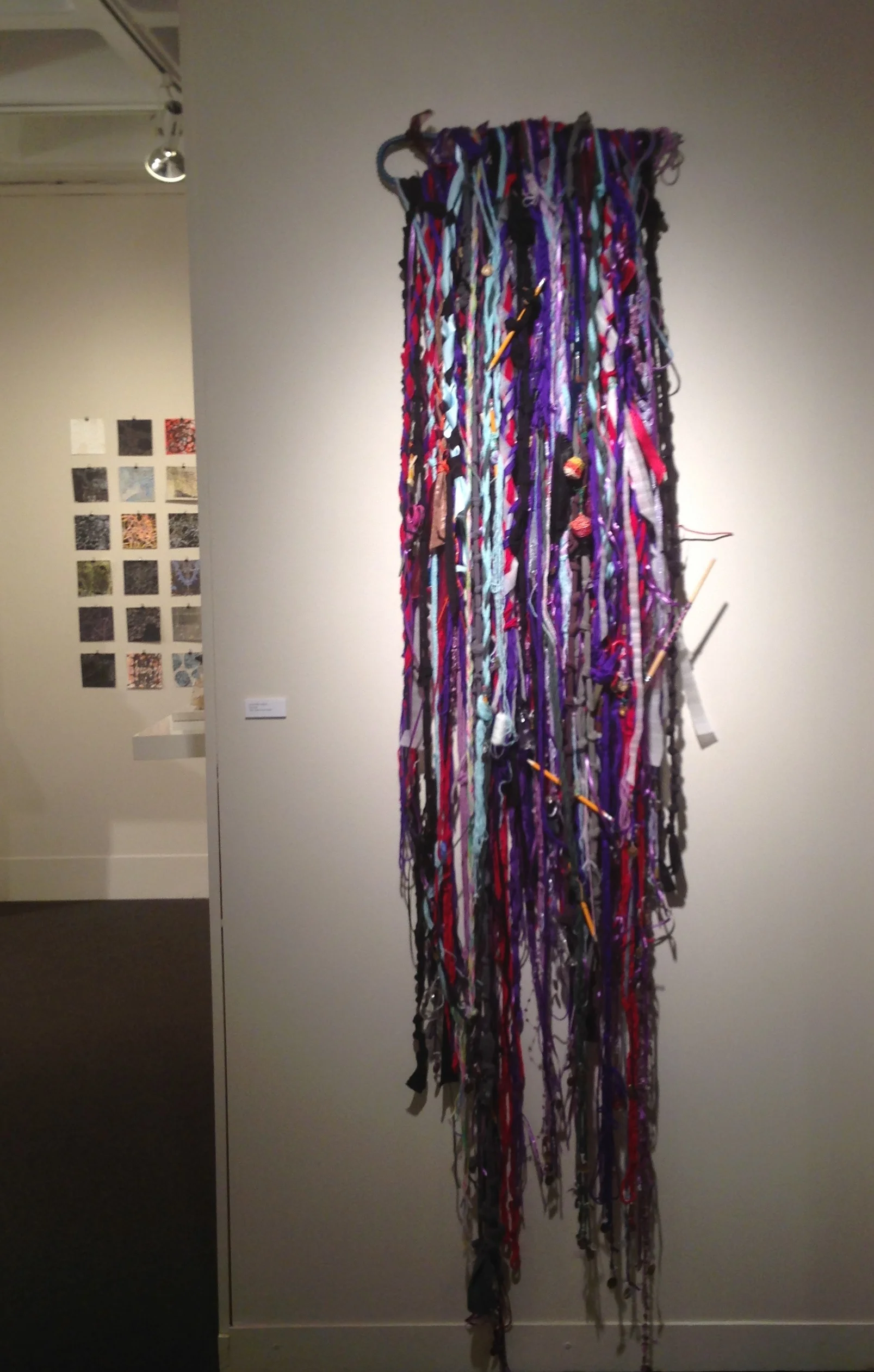 Rapunzel.  2013.  Exhibited in Adelphi University Faculty Exhibition.  Fiber and found objects.