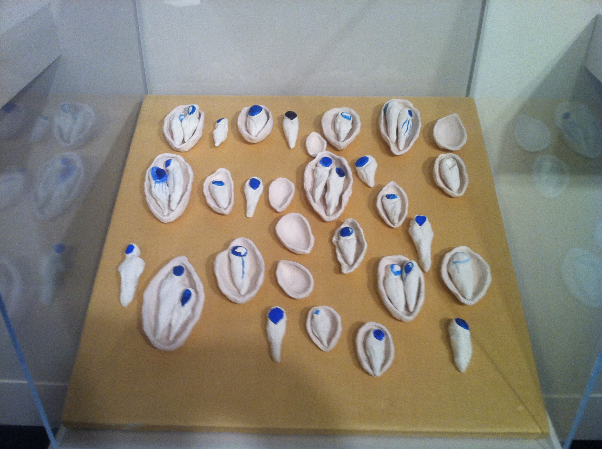 Untitled/Goddesses.  2010.  Exhibited in Adelphi University Faculty Exhibition.  Stoneware and paint.