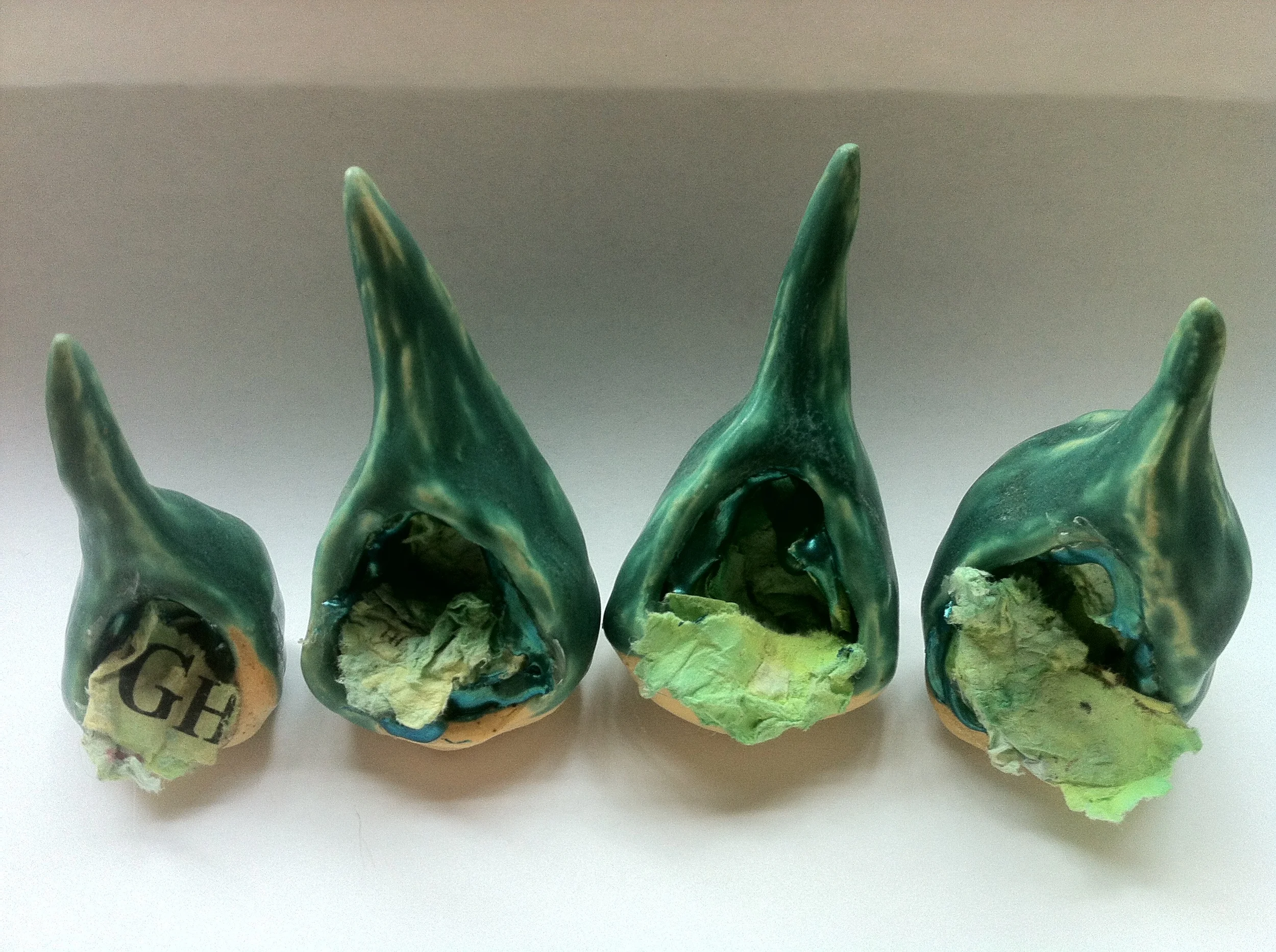 2009.  Stoneware with recycled paper.  Exhibited in Artists and Authors Exhibition at Adelphi University.