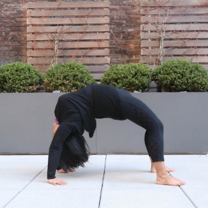 Wheel pose is way out of normal ROM for wrist flexion, shoulder flexion and spinal extension. Poses like this need to be worked up to slowly and with caution,