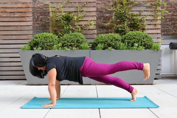 Using tensegrity in any variation of plank or chaturanga will make these poses stronger and easier. 