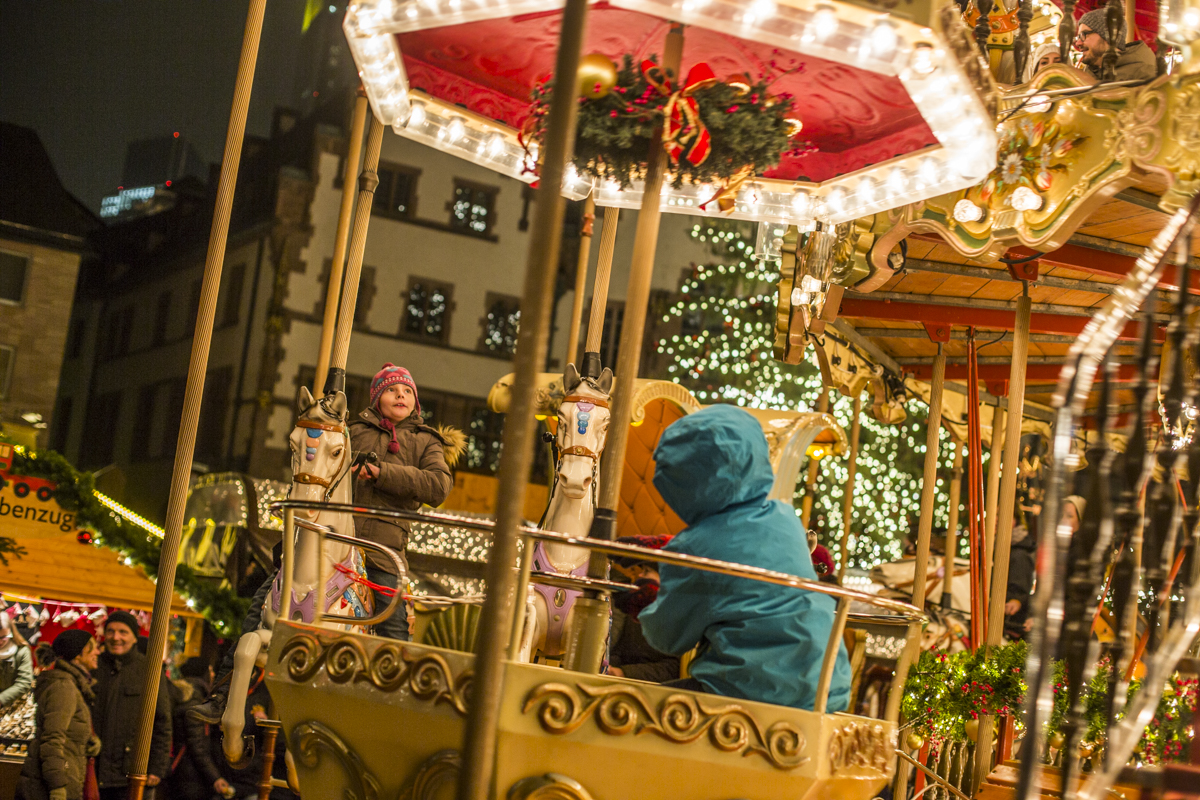 Merry Go round at the Frankfurt Christmas Market. 