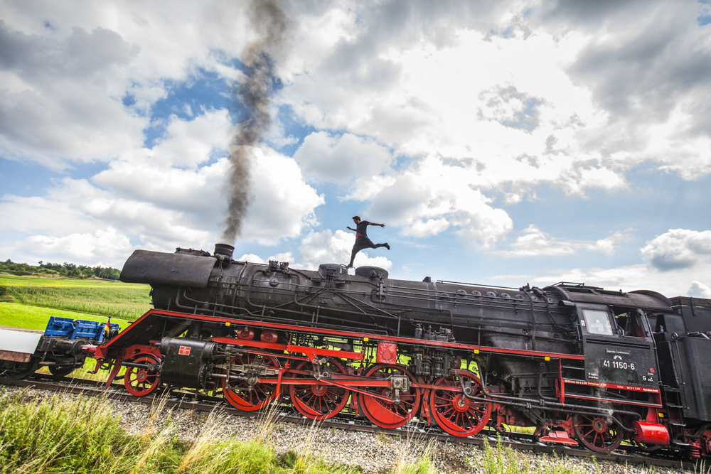 When do you get the opportunity to get on top of a train like this!?