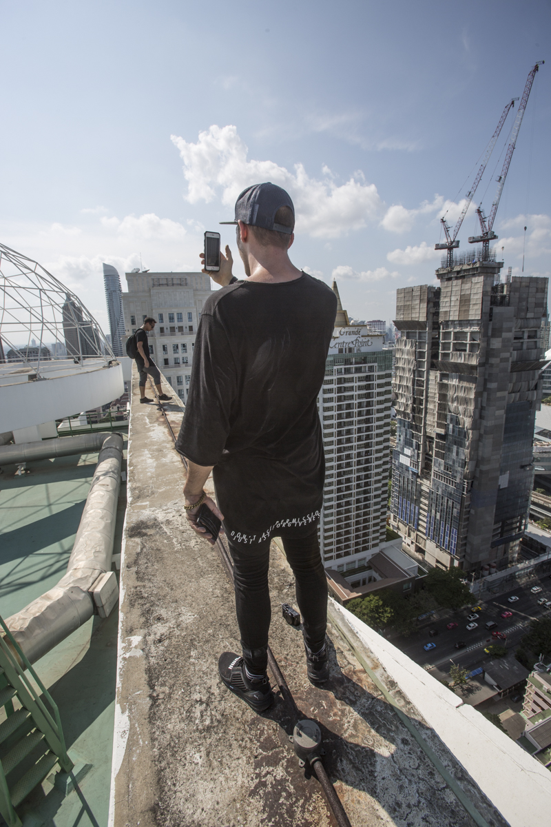 Jason Paul and Anan Anwar on top of Bangkok.