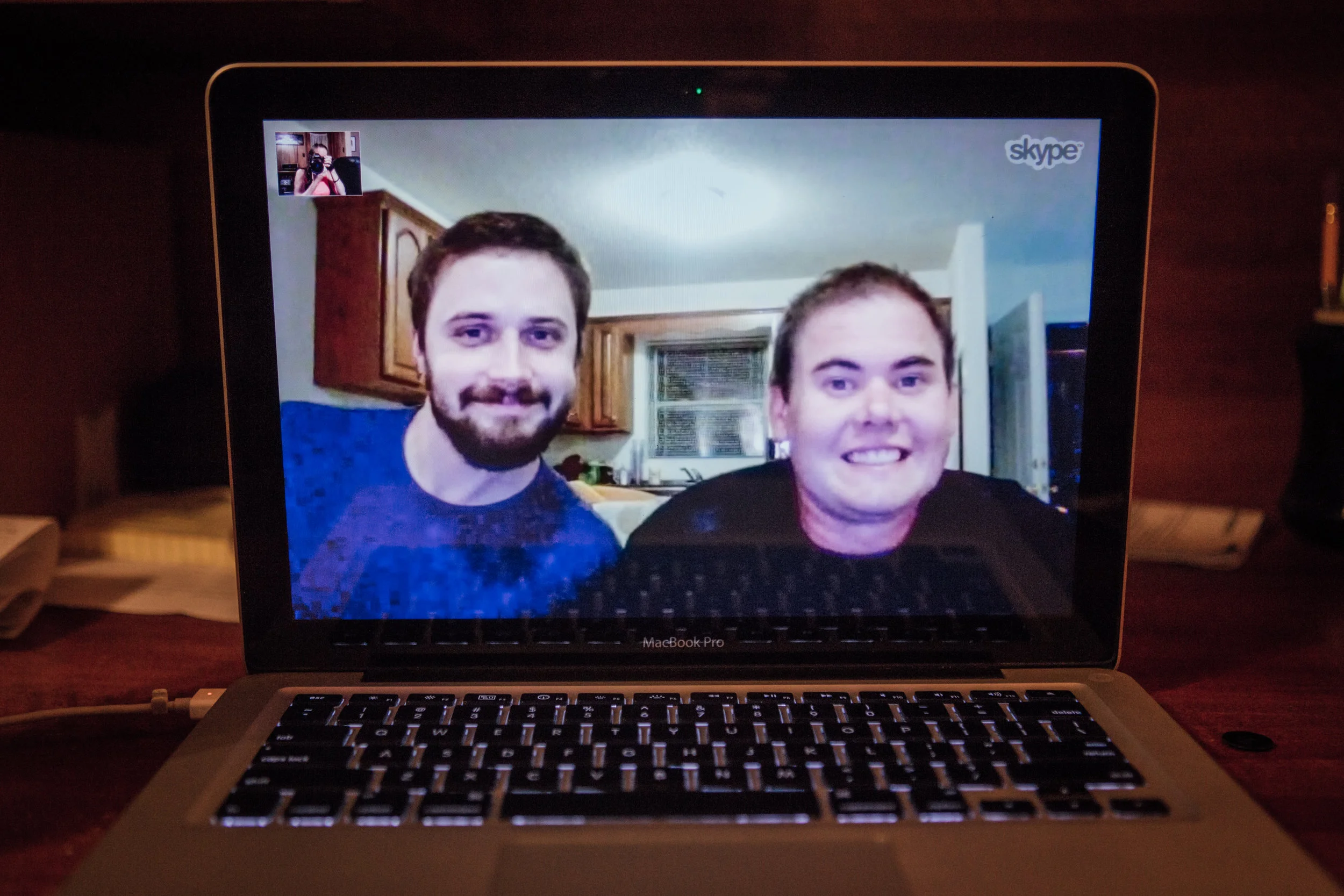 This is what most of our relationship looked like. Andrew's friend Colin would often pop in and say hello!
