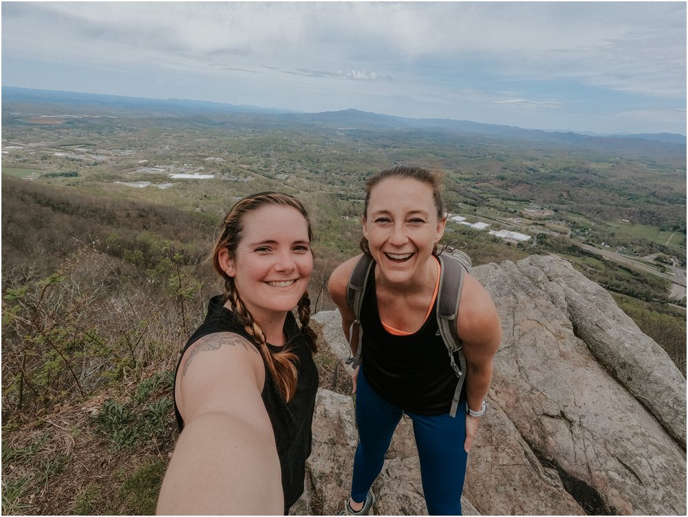 In April, my best friend came to visit ME for MY birthday and I took her hiking here in Johnson City! We love Buffalo Mountain!