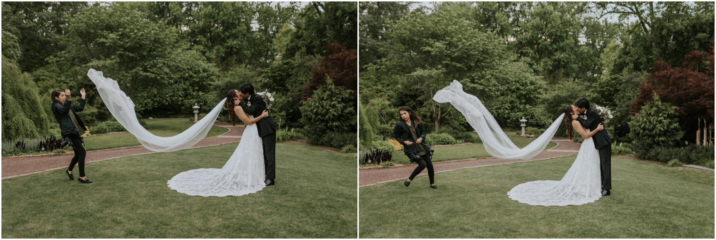 Casie was my amazing second shooter and she was fantastic at tossing Vania's veil for shots!
