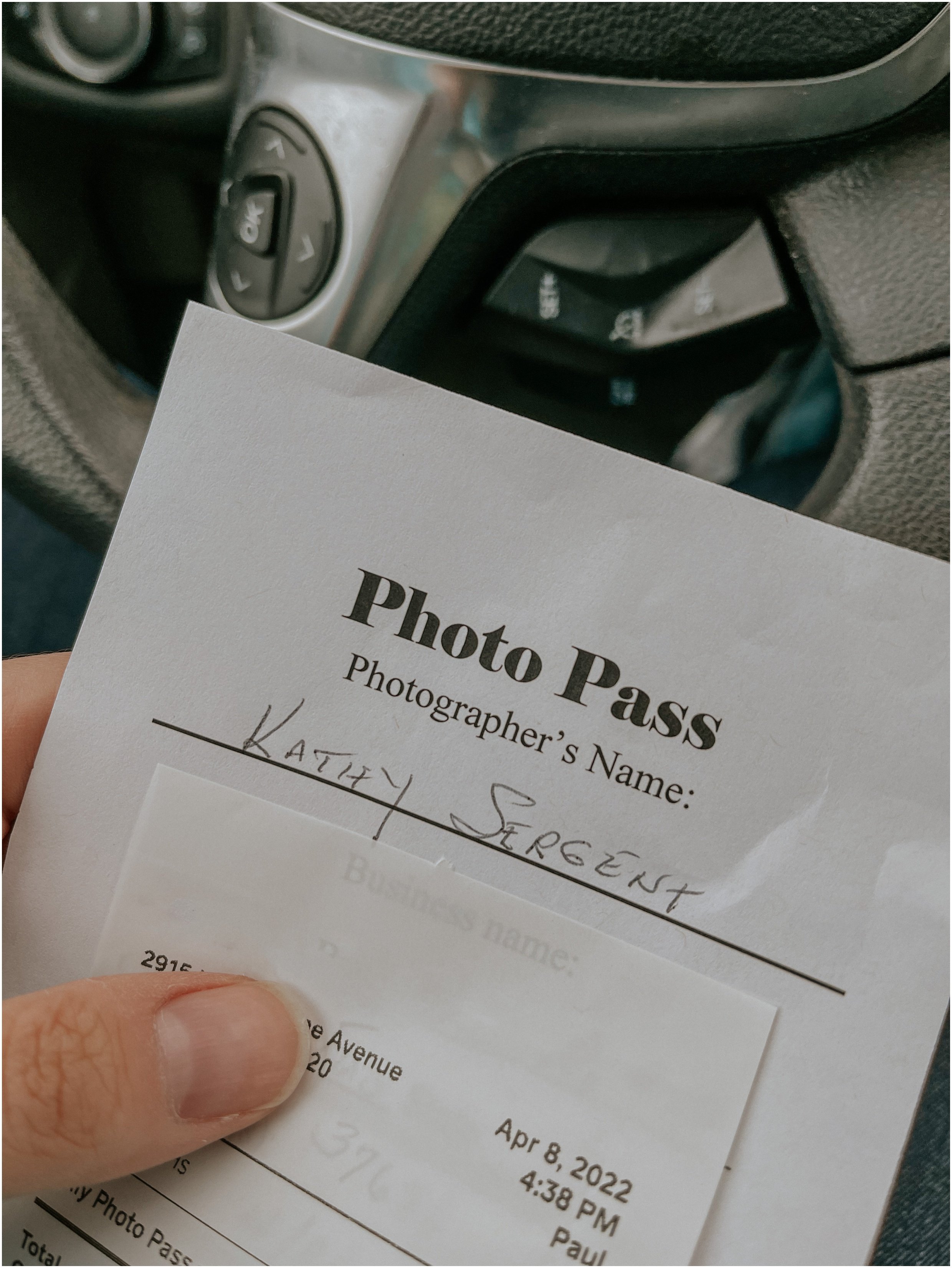 Had a session in Knoxville and had to get a permit-- I'm forever "Kathy," haha! (No shade to any Kathy's out there, it's just not me, I'm definitely a "Katy"!)