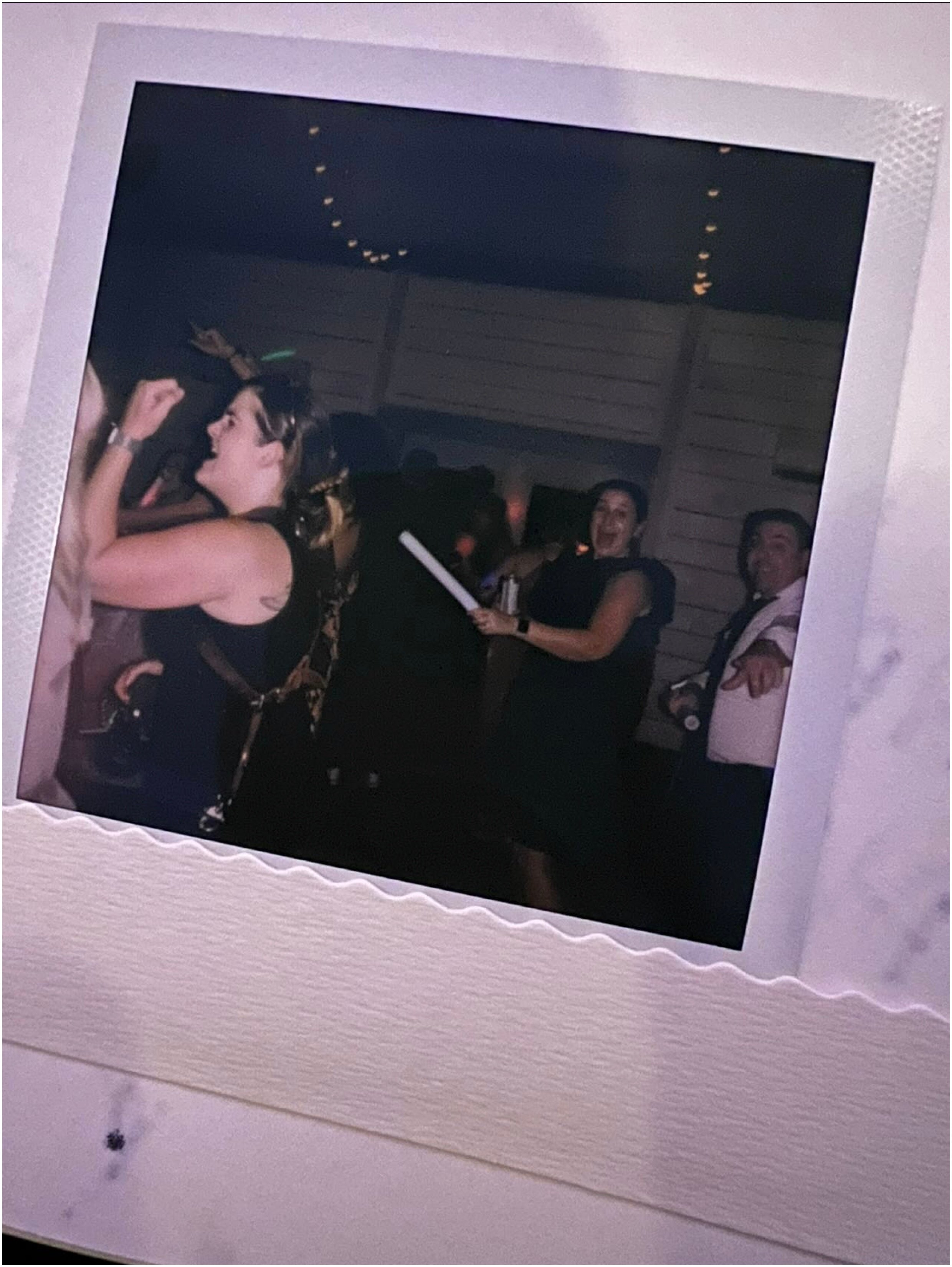 Emma sent me this photo of a polaroid taken of me on the dancefloor. I had a blast, if you couldn't tell.
