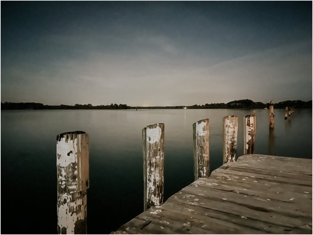 After stopping at the rehearsal dinner for a few, I came back and explored the pier at night. I found "nightmode" on my iphone.