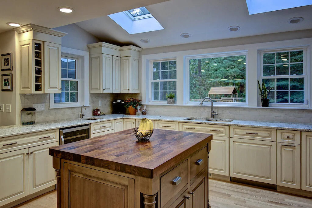 Recycled wood countertop by Brooks Custom. Photo by: Michael Lefebvre