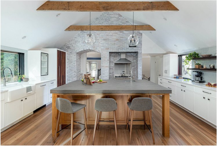 A Neutral Kitchen in Newton