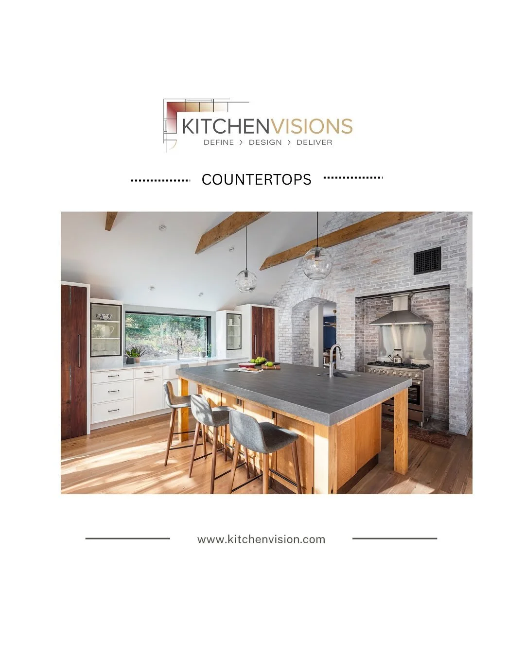 STONE COLD AMAZING COUNTERTOPS | So many choices when it comes to selecting material for kitchen countertops - the subject of a recent blog post (link in bio). Here are three examples from recent projects:

-1 &amp; 2- Fireside Gourmet Kitchen renova