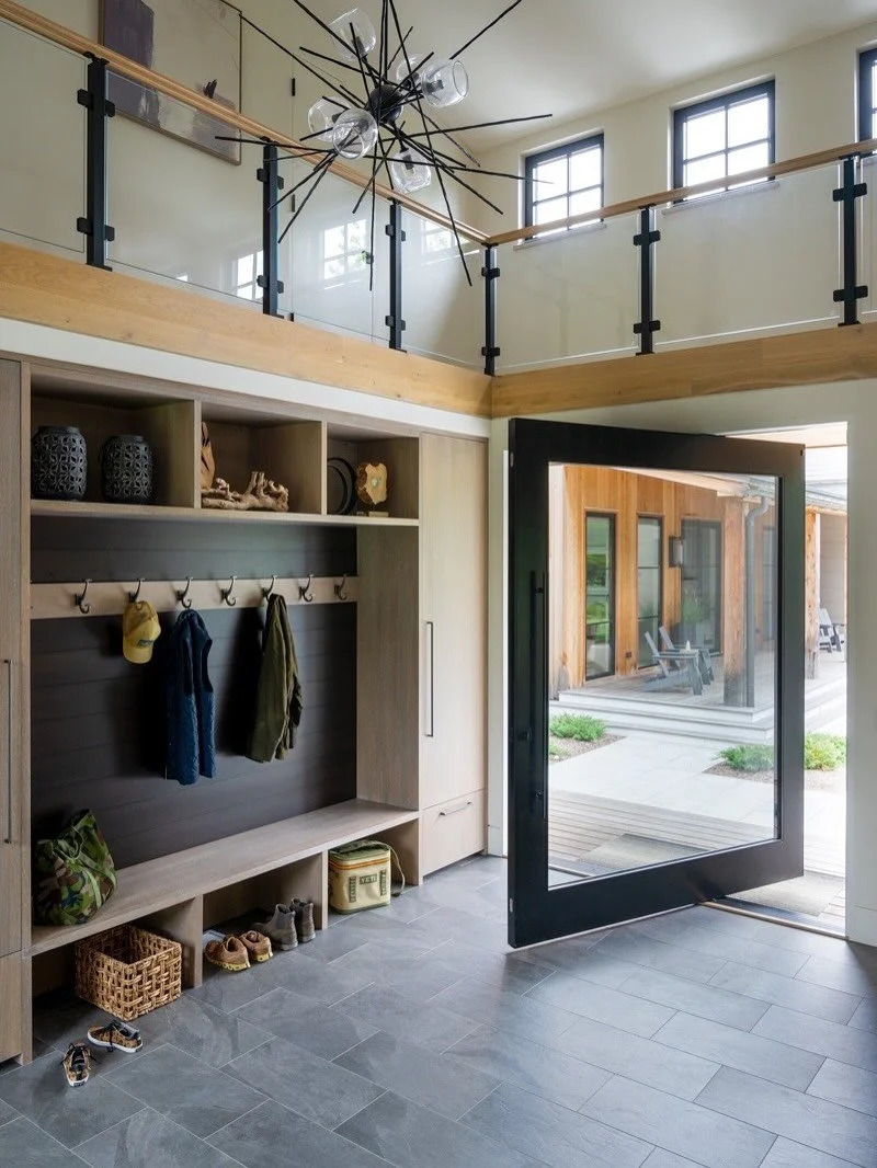 MUDROOM SEASON | The start of the school year is always a busy time for families, and our clients rely on us to design spaces that keep them organized - functional, durable and beautiful. Read more about this on our blog (link in bio): Mudroom Essent