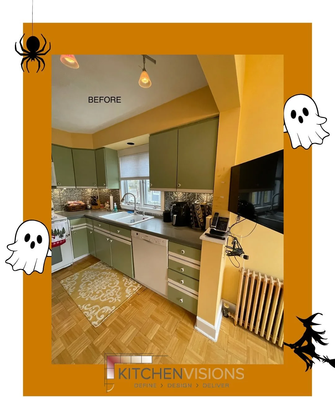 A SCARY HALLOWEEN STORY 🎃 | Sometimes the kitchens we encounter are truly frightening like this one in Arlington. It wasn&rsquo;t just the cabinets or lighting, but the layout was a horror show. That&rsquo;s when we make magic happen - transforming 