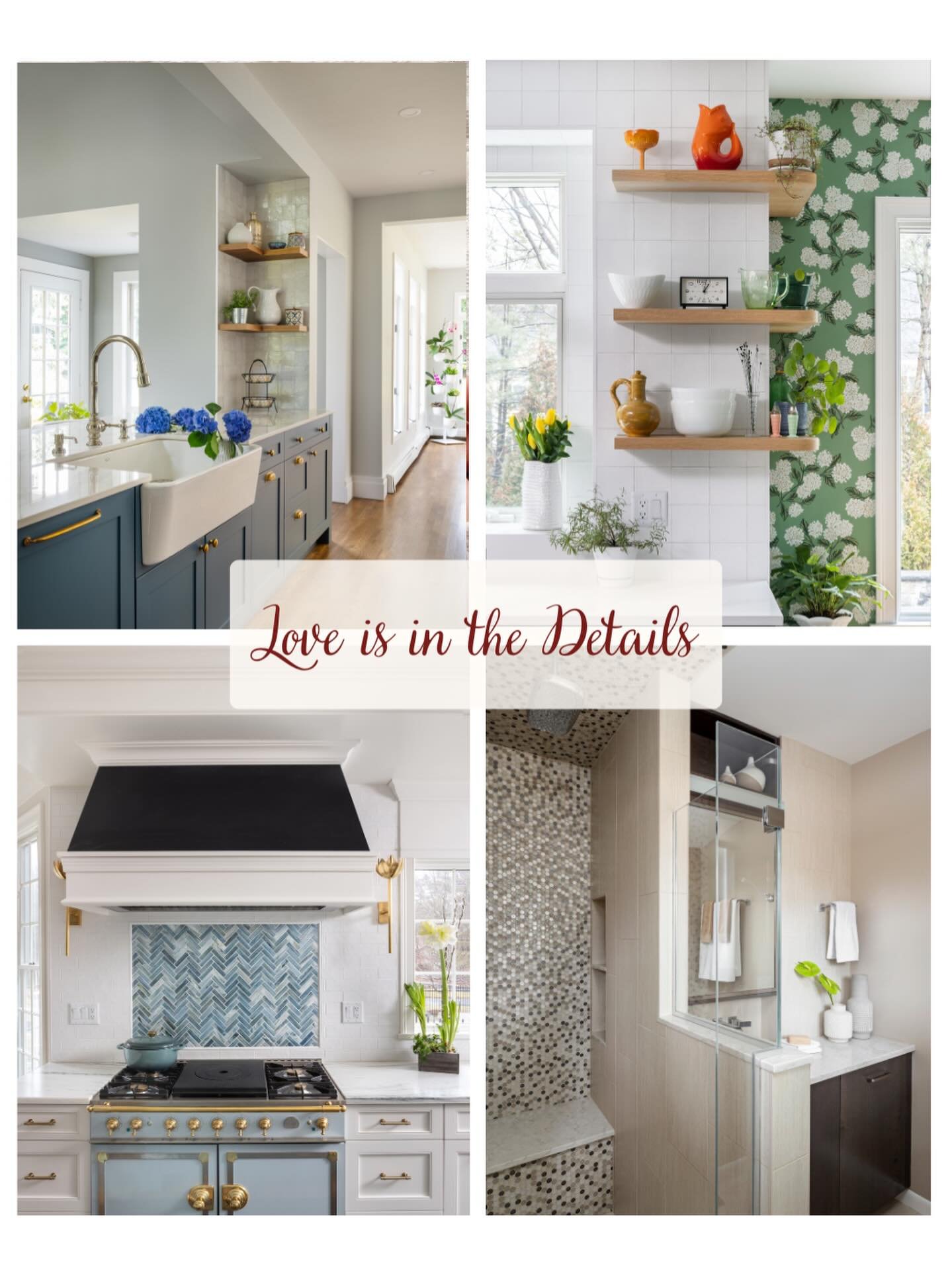 LOVE IS IN THE DETAILS | Happy Valentine&rsquo;s Day to our wonderful project partners, subcontractors, vendors, and fabulous clients. 

CLOCKWISE Upper right to Upper Left:

(1) COLOR BLOCK KITCHEN - LEXINGTON

Design: @kitchenvisions
Contractor: @c