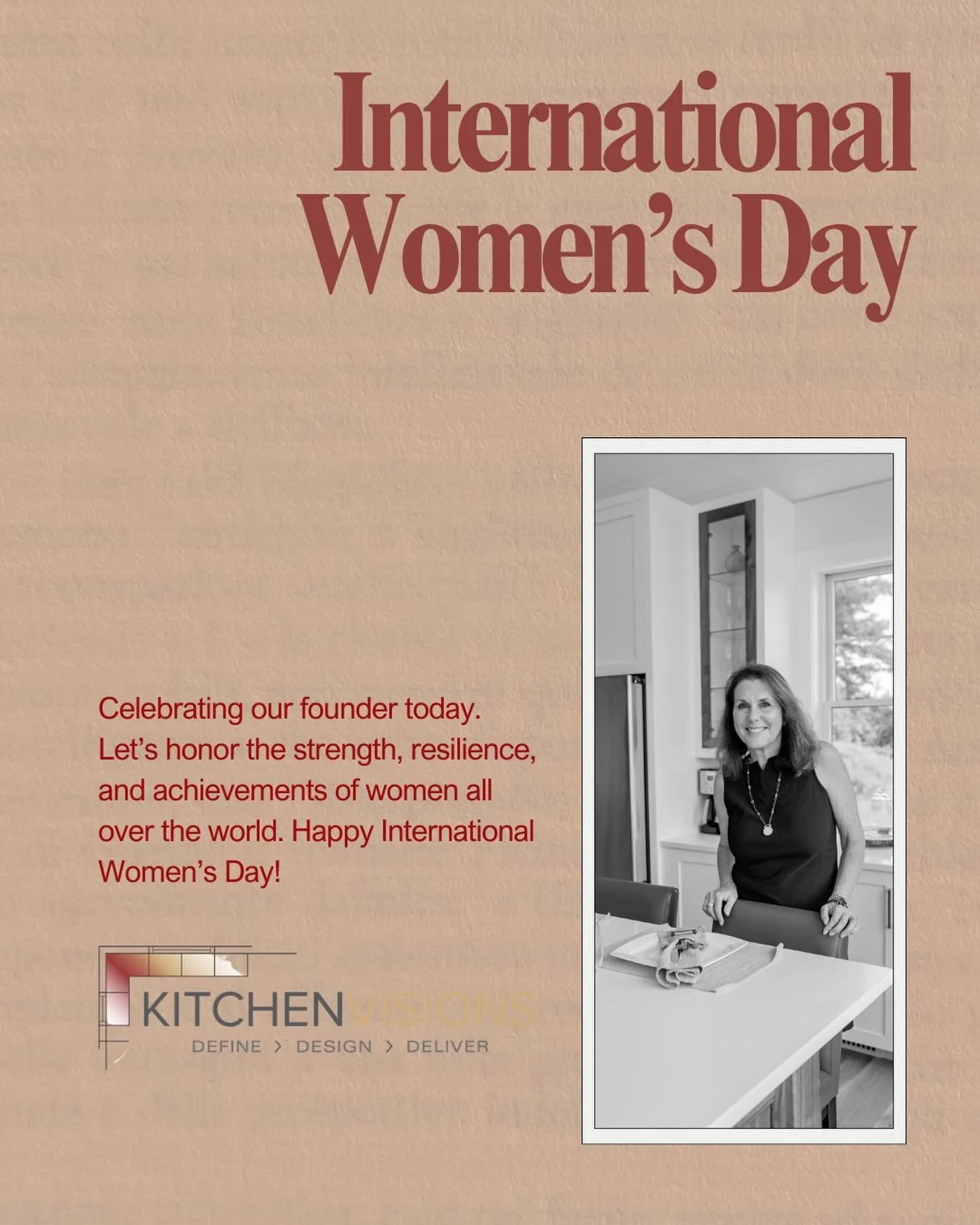 HAPPY INTERNATIONAL WOMEN&rsquo;S DAY! Honoring women everywhere including our founder, Jodi. Here&rsquo;s to strong women - may we know them, may we be them, may we raise them. 

#internationalwomensday2026
#definedesigndeliver