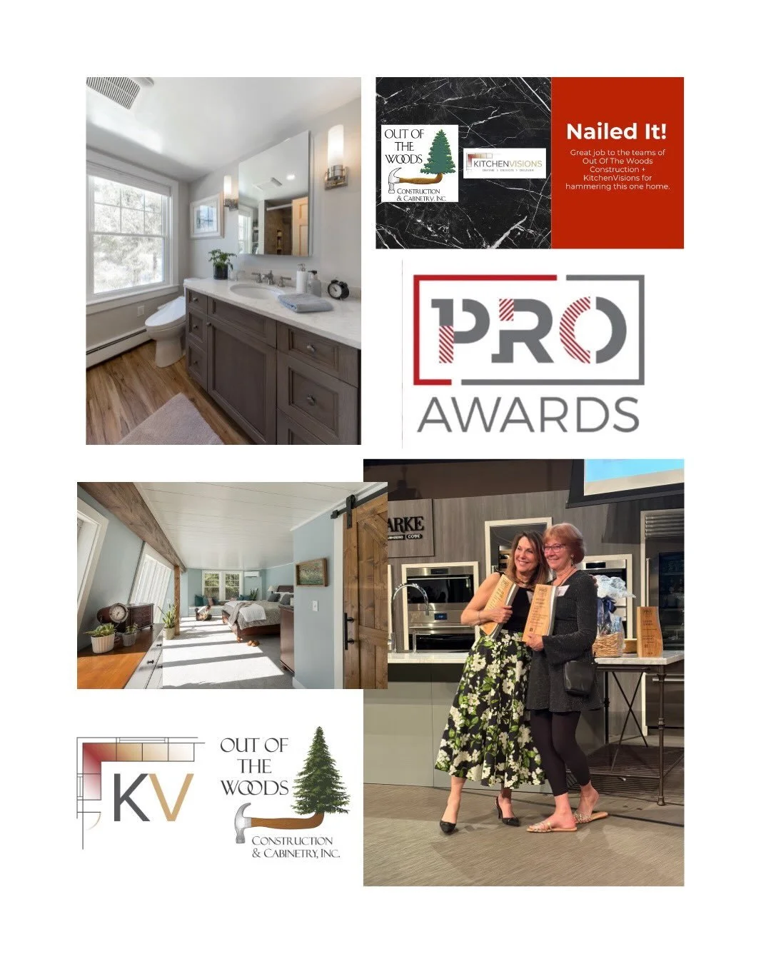 DOUBLE WIN! Proud to have won 2 awards with @ootw_construction Out of the Woods Construction &amp; Cabinetry 2026 Silver PRO Award for Primary Suite and Most PROs Project! @pro_new_england

Proud to support the PRO Awards with the Pasta Station spons