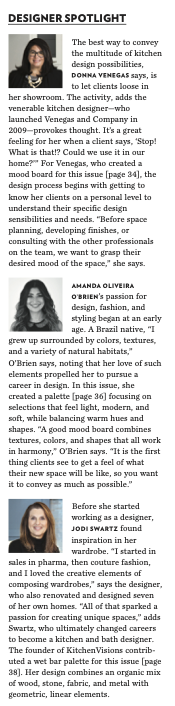 Designer Spotlight Donna Venegas Amanda Oliveira O'Brien + Jodi Swartz headshots