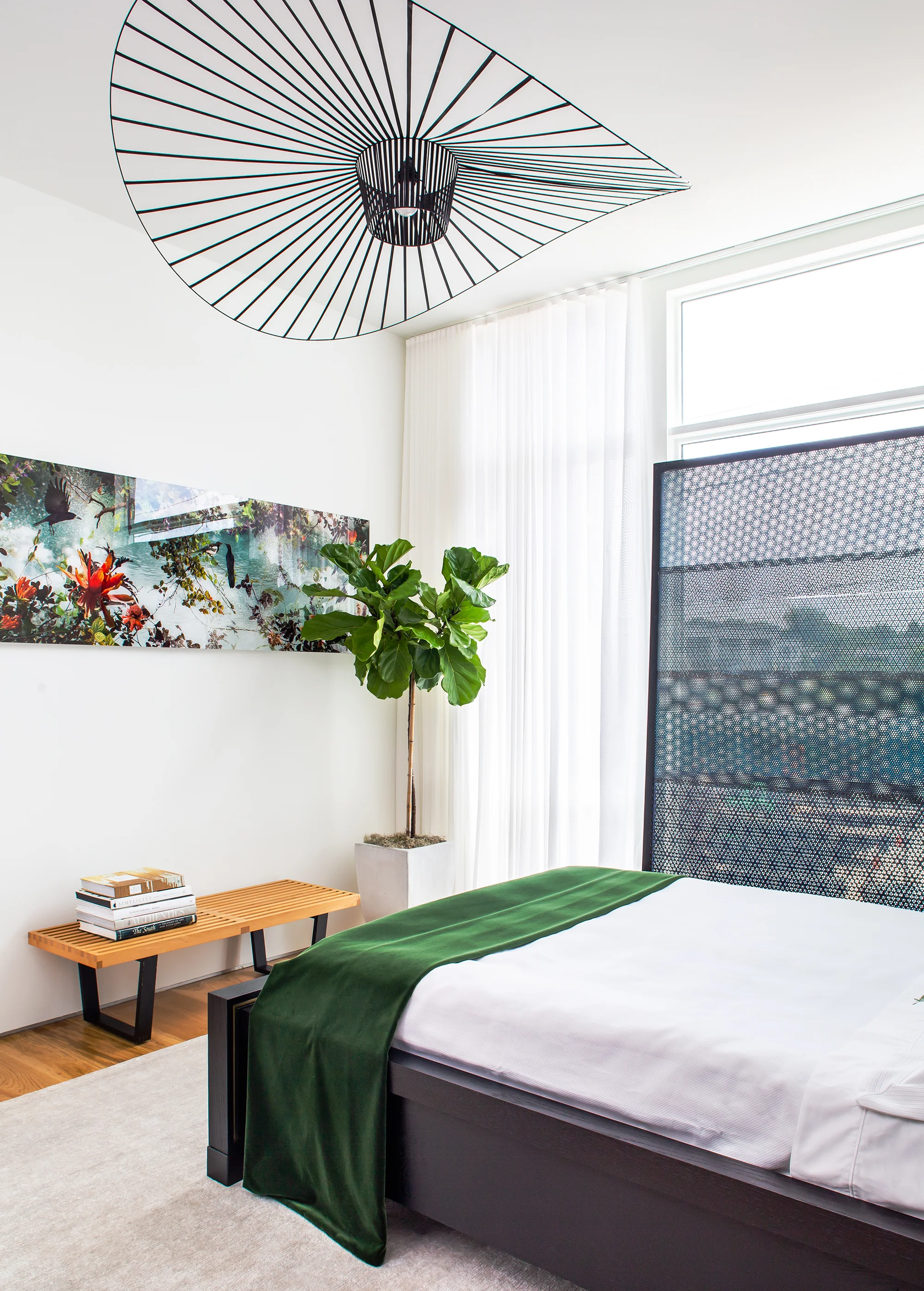 2018 modern style showhouse master bedroom | old 4th ward atlanta | jeff herr photography