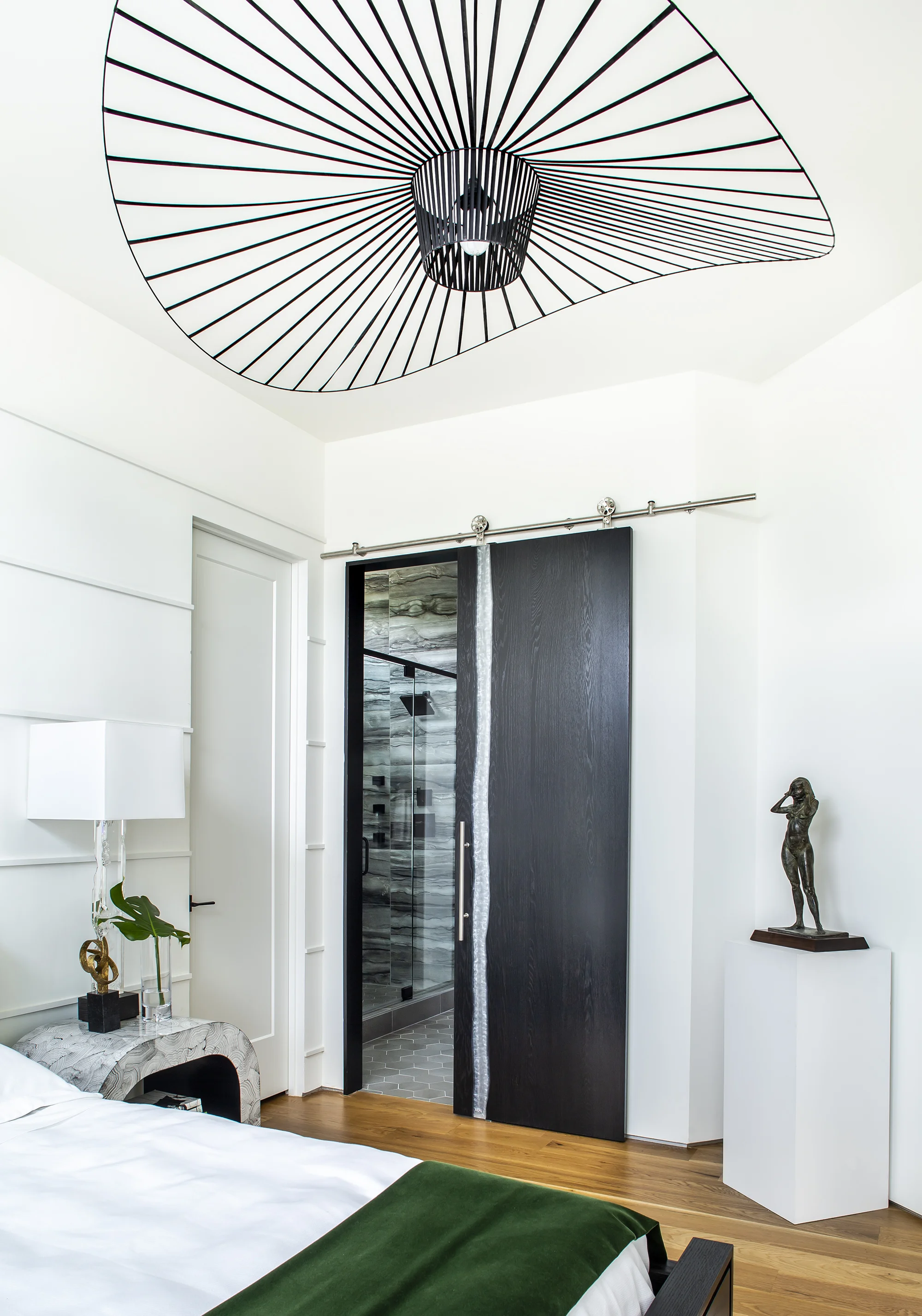 2018 modern style showhouse master bedroom | old 4th ward atlanta | jeff herr photography