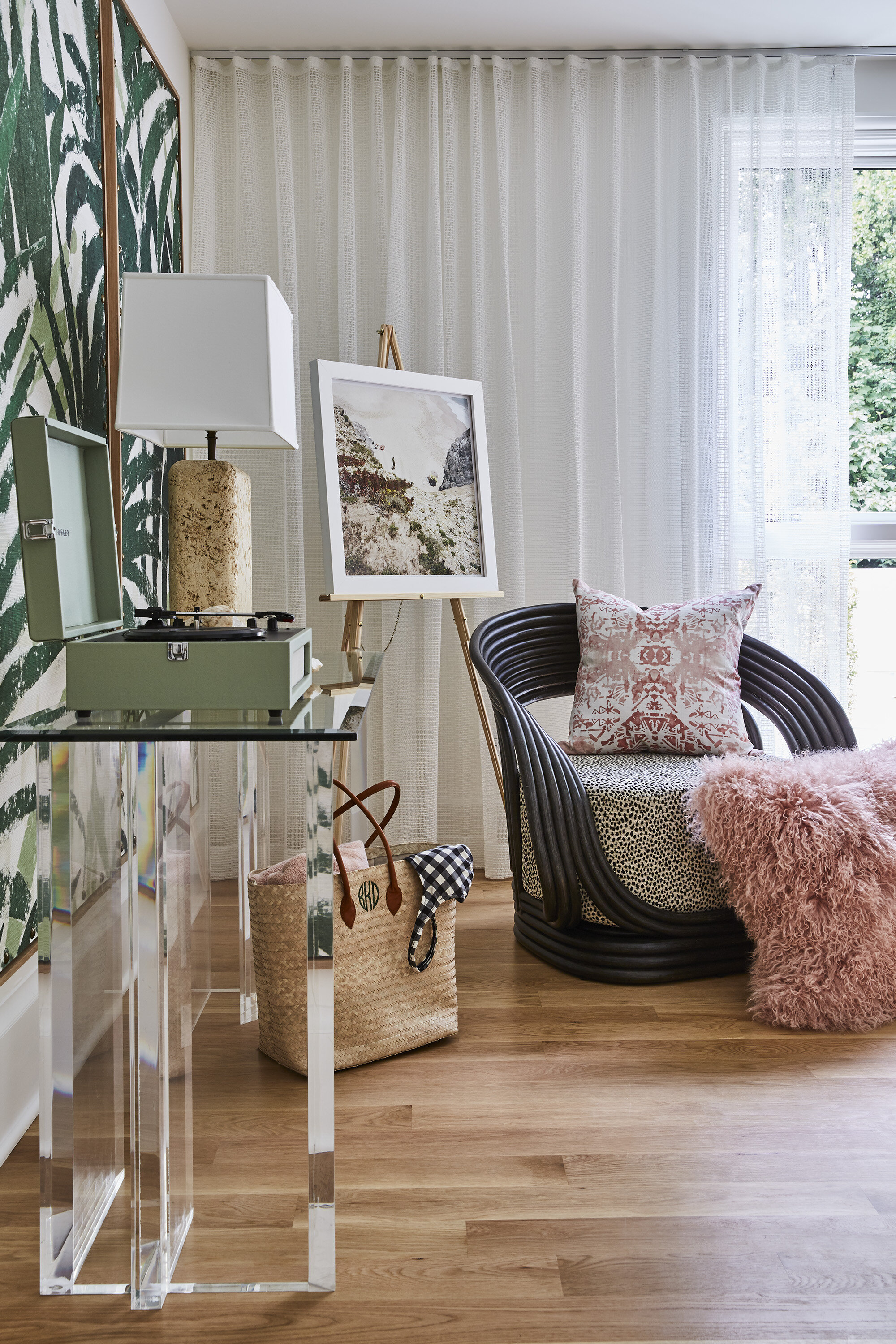 2019 modern styles showhouse bedroom through doorway | buckhead, atlanta | kelly blackmon photography