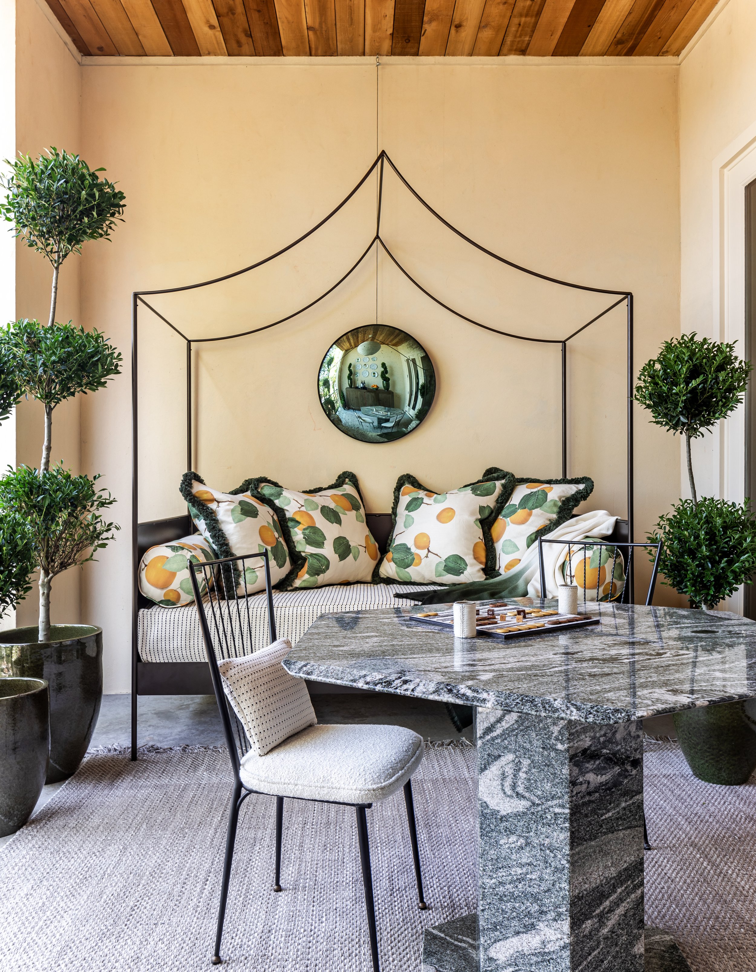 Terrace level covered porch | Serenbe Showhouse 2023 | Jeff Herr Photography