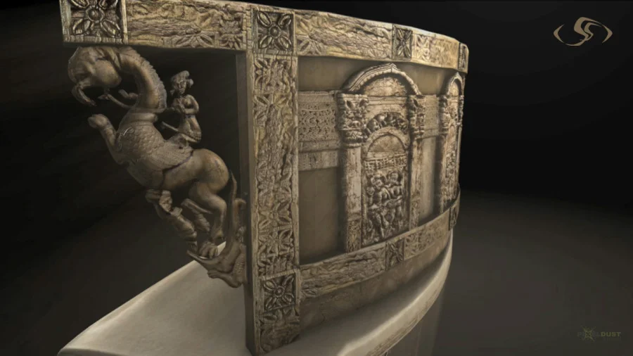 Begram Throne - "Hidden Treasures of Afghanistan" - Nat Geo Museum Exhibit