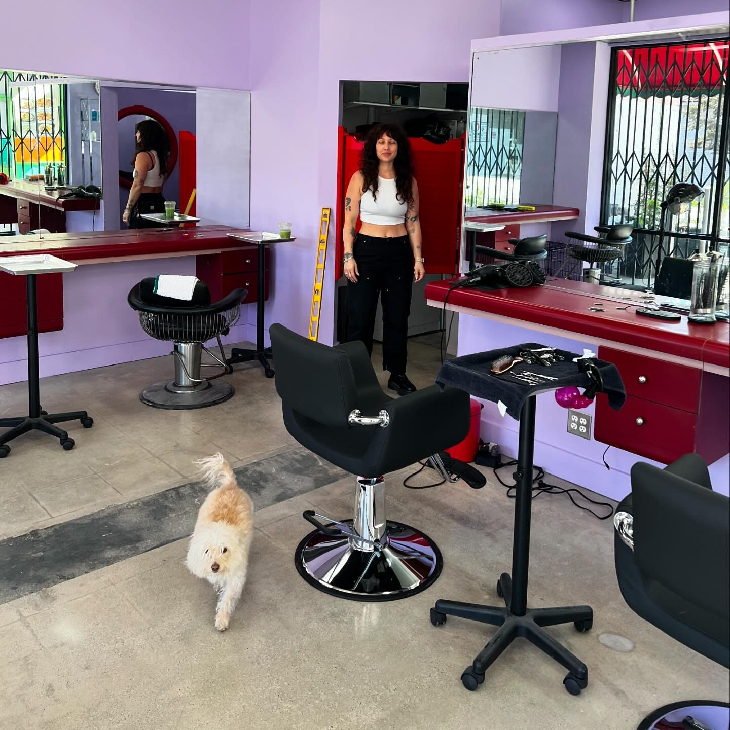 @peachfuzzsalon opened today!!! ❤️💜❤️💜
