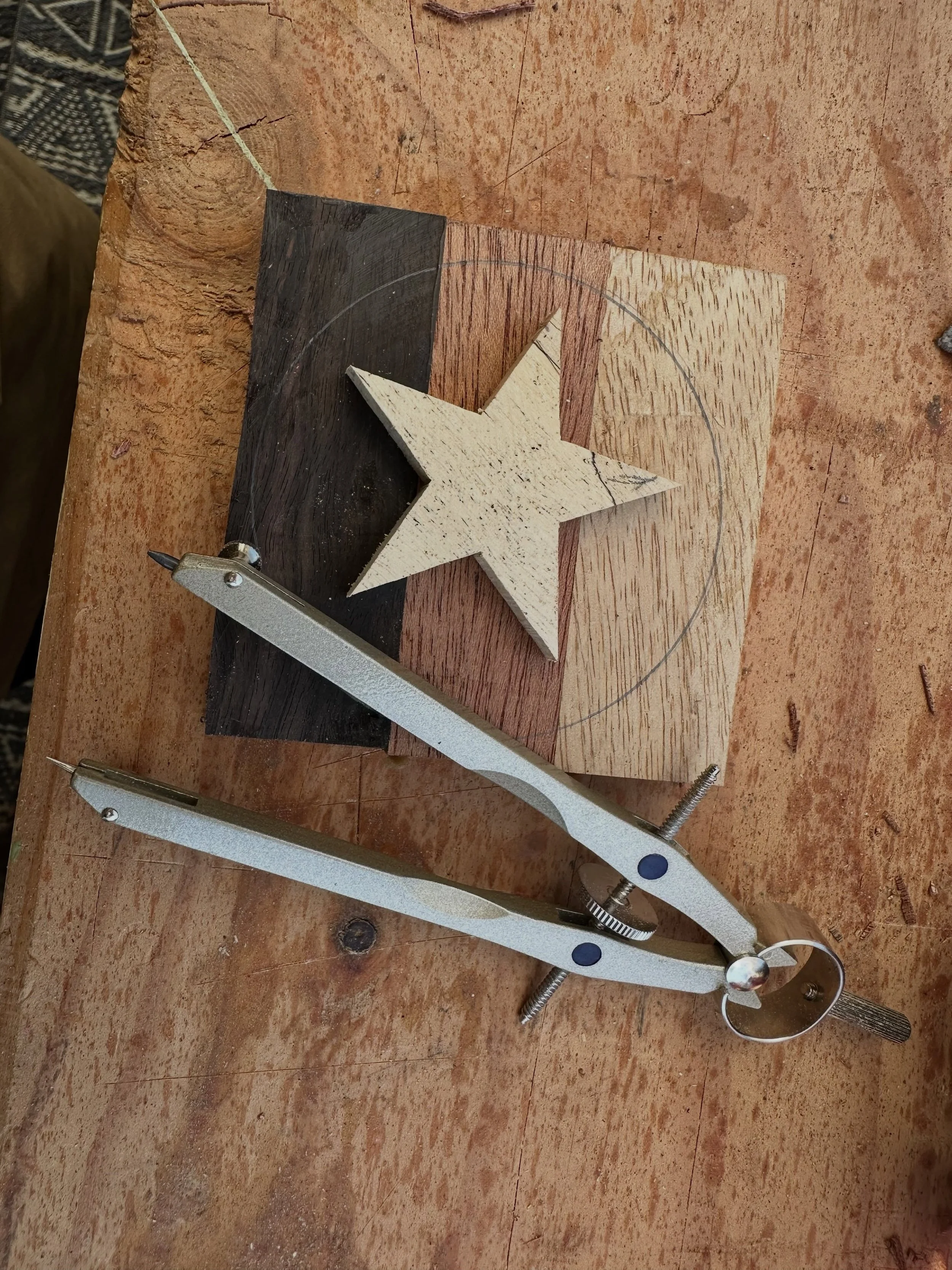 A little BTS on the process of inlaying! It starts with cutting out the desired shape, meticulously laying out the mortise, clearing the waste using a number of chisels, gluing down the inlay, flush trimming it, and finishing the piece. It&rsquo;s us
