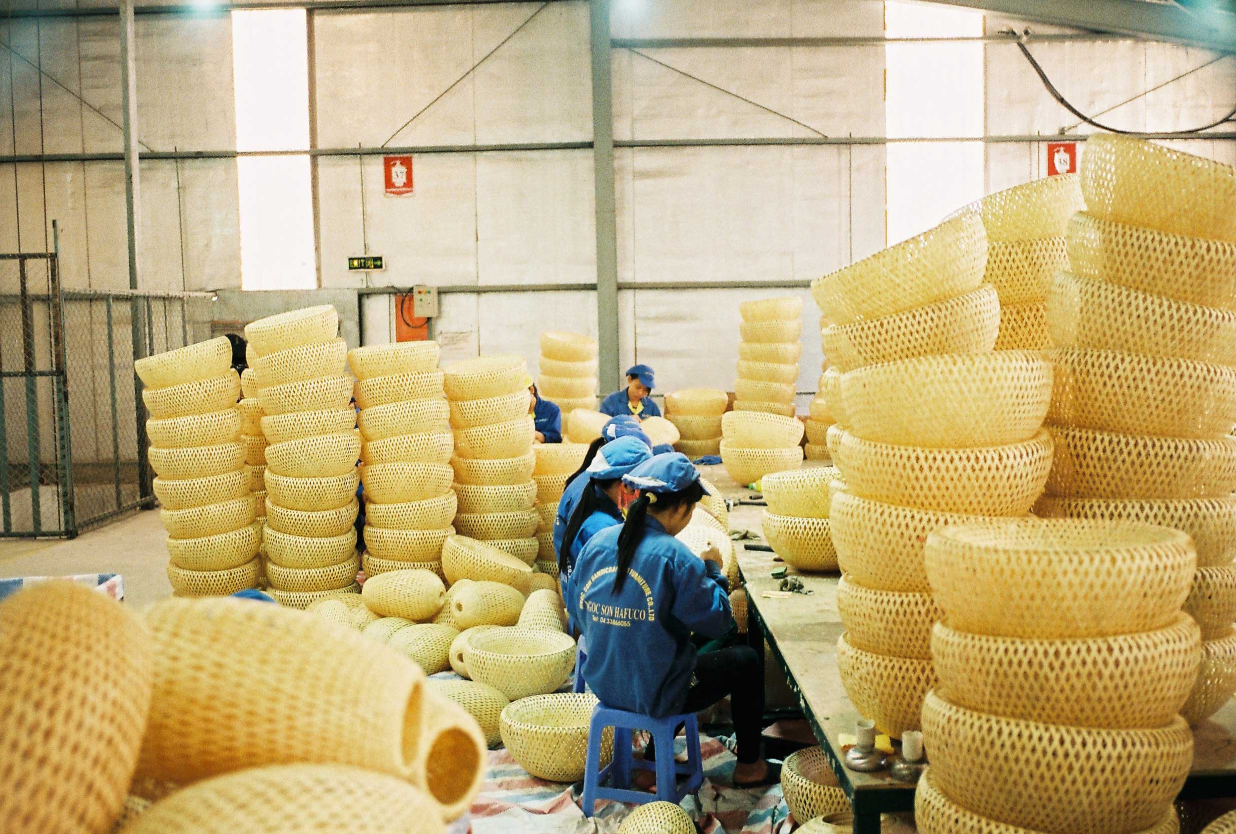 A bamboo crafts manufacture in Ha Tay - Viet Nam