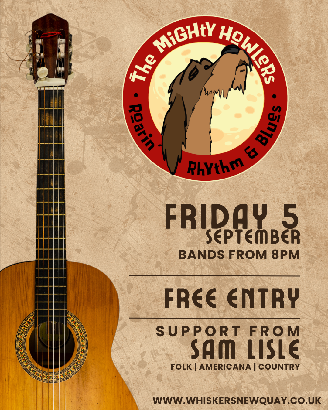 THE MIGHTY HOWLERS supported by SAM LISLE