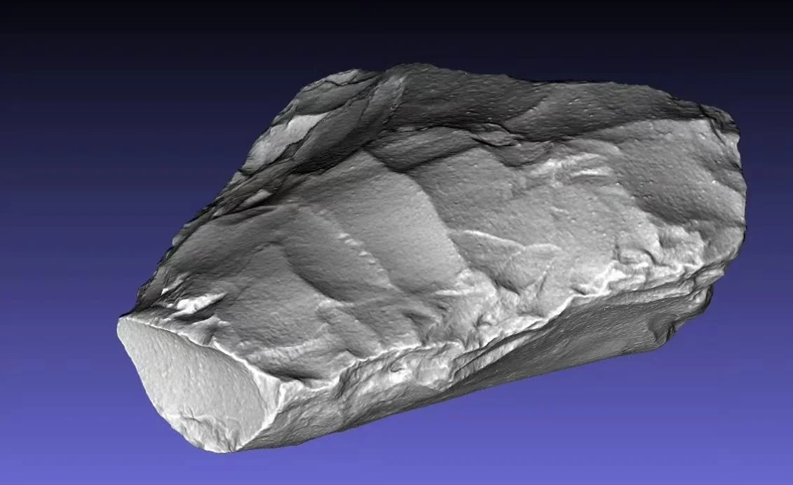2 weeks ago, TS3D's @sdey123 did some high-res 3D scans of fresh finds at the Cerney Wick #mammoth excavation.  Scanning finds in-situ (for context) &amp; ex-situ (in a nearby tent). Including a lovely #neanderthal hand axe &amp; a mammoth tooth and 
