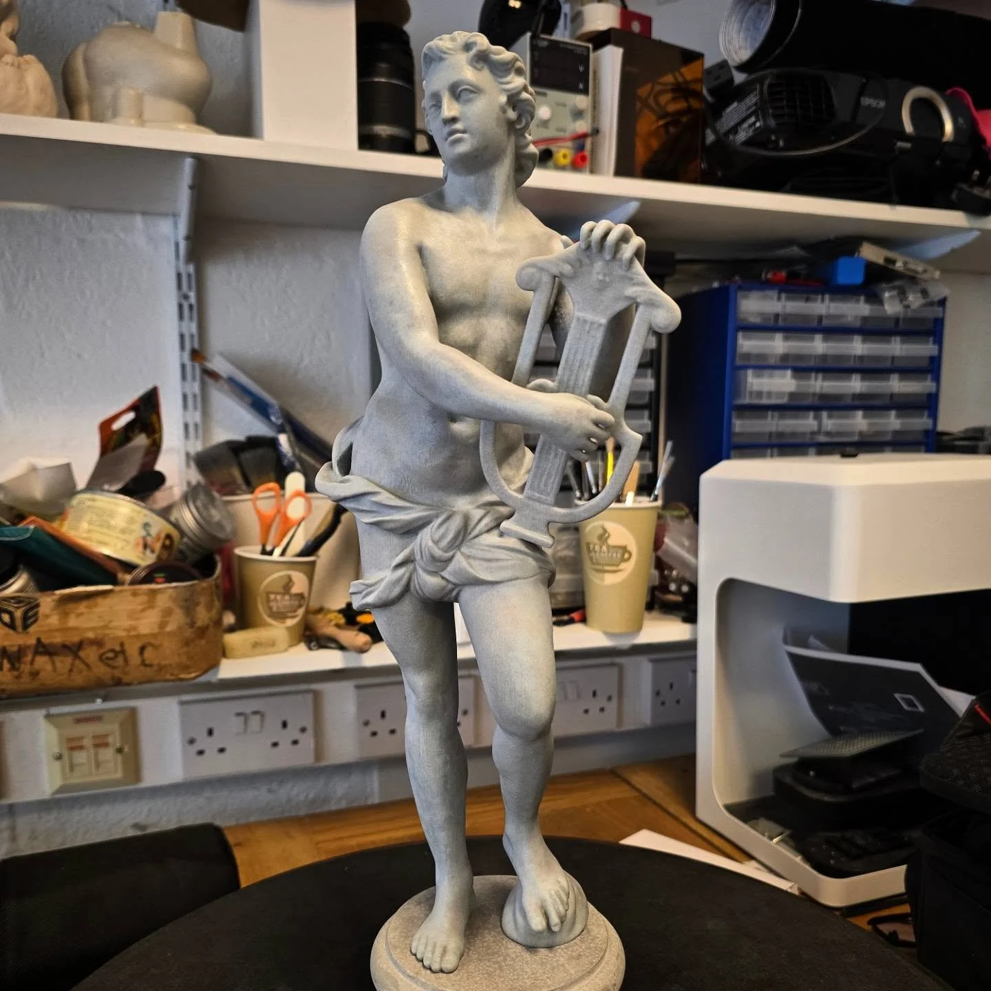 Finished this week, for Historic Environment Scotland, a replica 'Apollo', scaled down from 1.7m to 40cm. The original is in Duff House, Banffshire. Probably made by Jan Van Nost the Younger (circa 1710-1787) in about 1740.