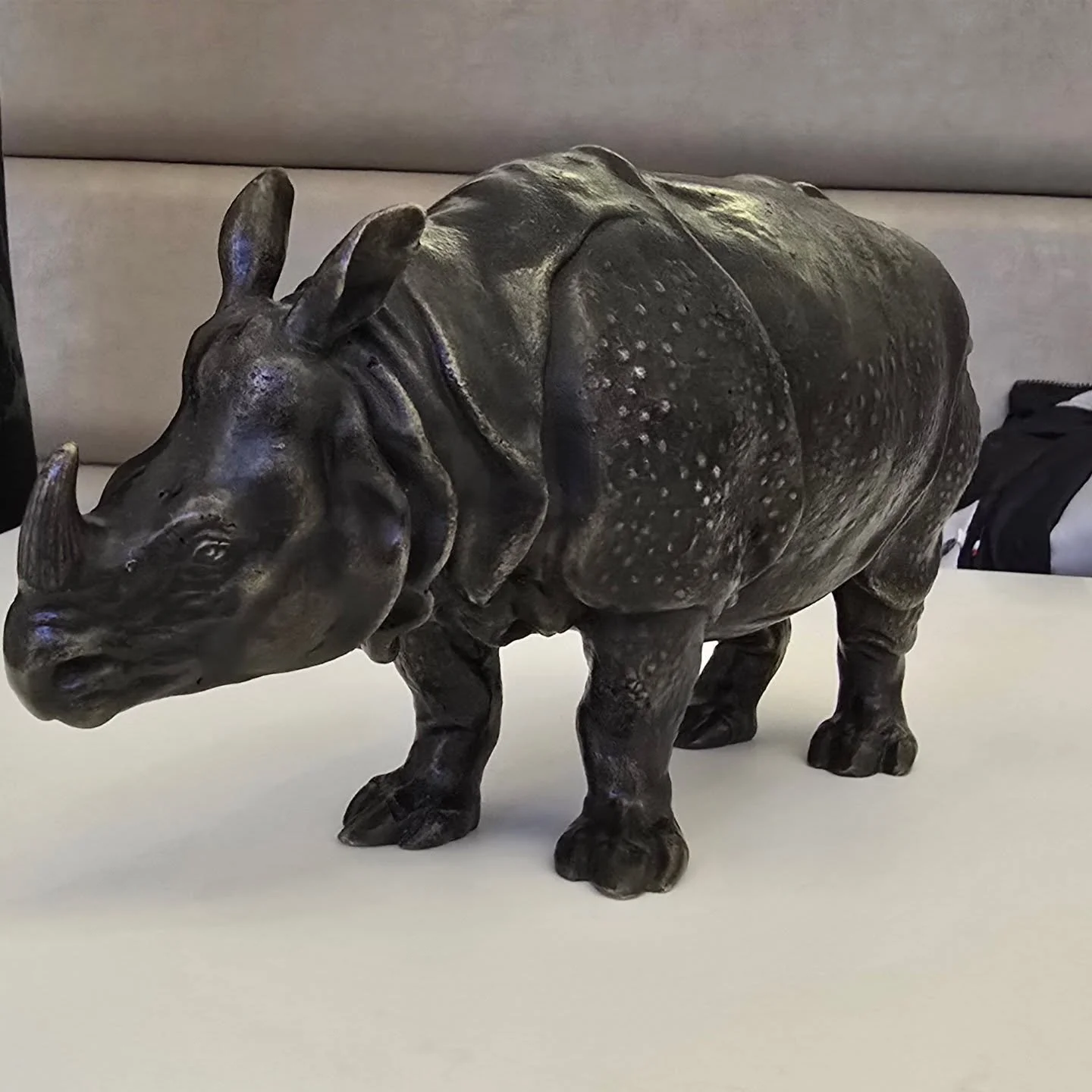 Yesterday's delivery to the V&amp;A was this lovely bronze 'Clara' rhino statue for the 'Museum in your room' project. A project that takes museum pieces into childrens wards of hospitals and, on another project, a chair that once belonged to Marie A