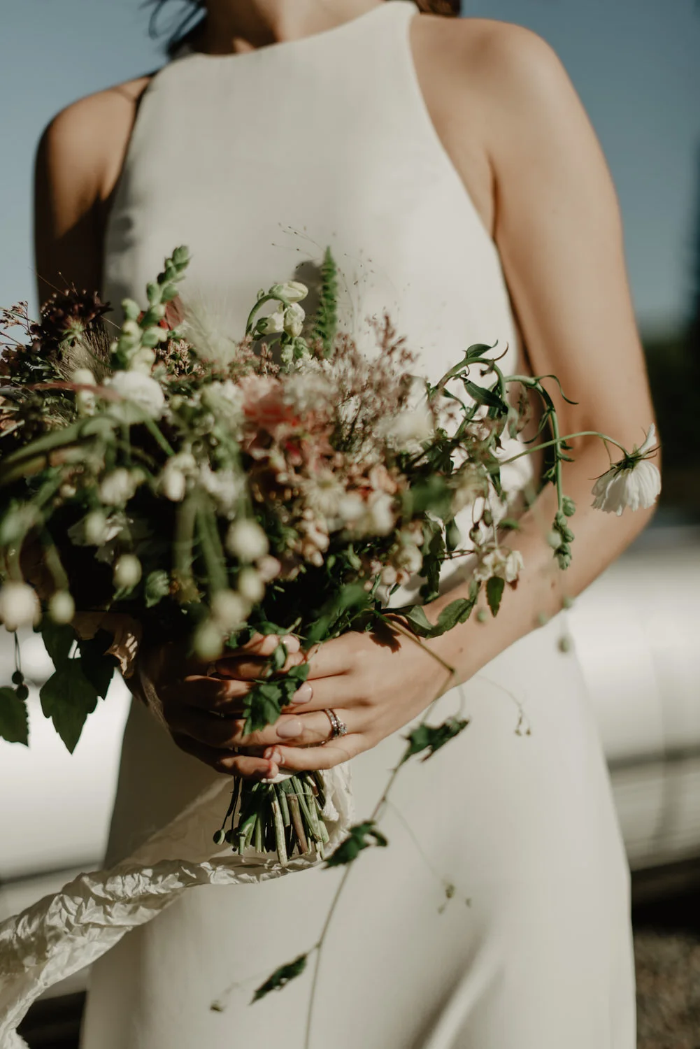 Bhldn Iva Crepe Maxi Wedding Dress