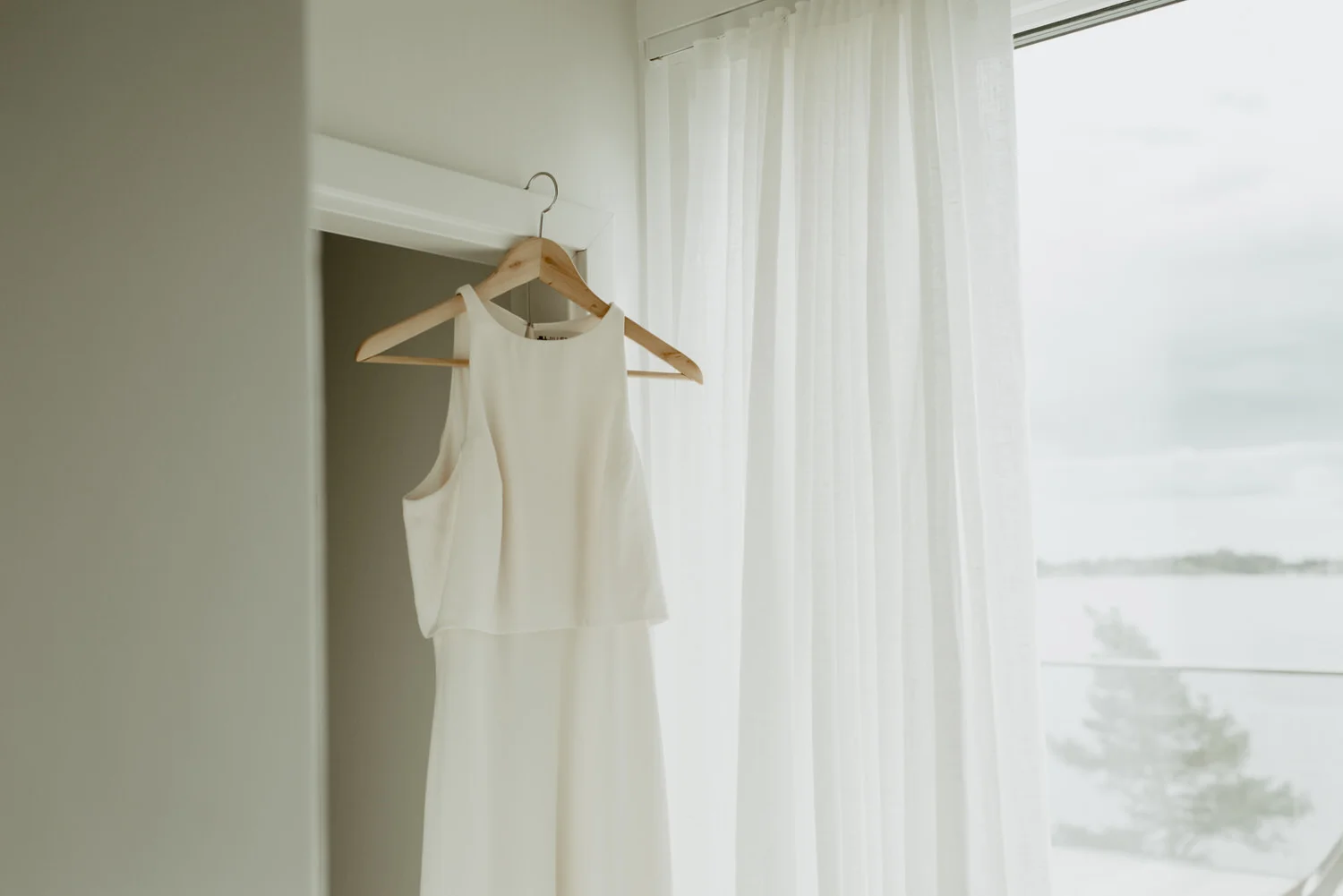 Iva crepe maxi wedding dress by BHLDN