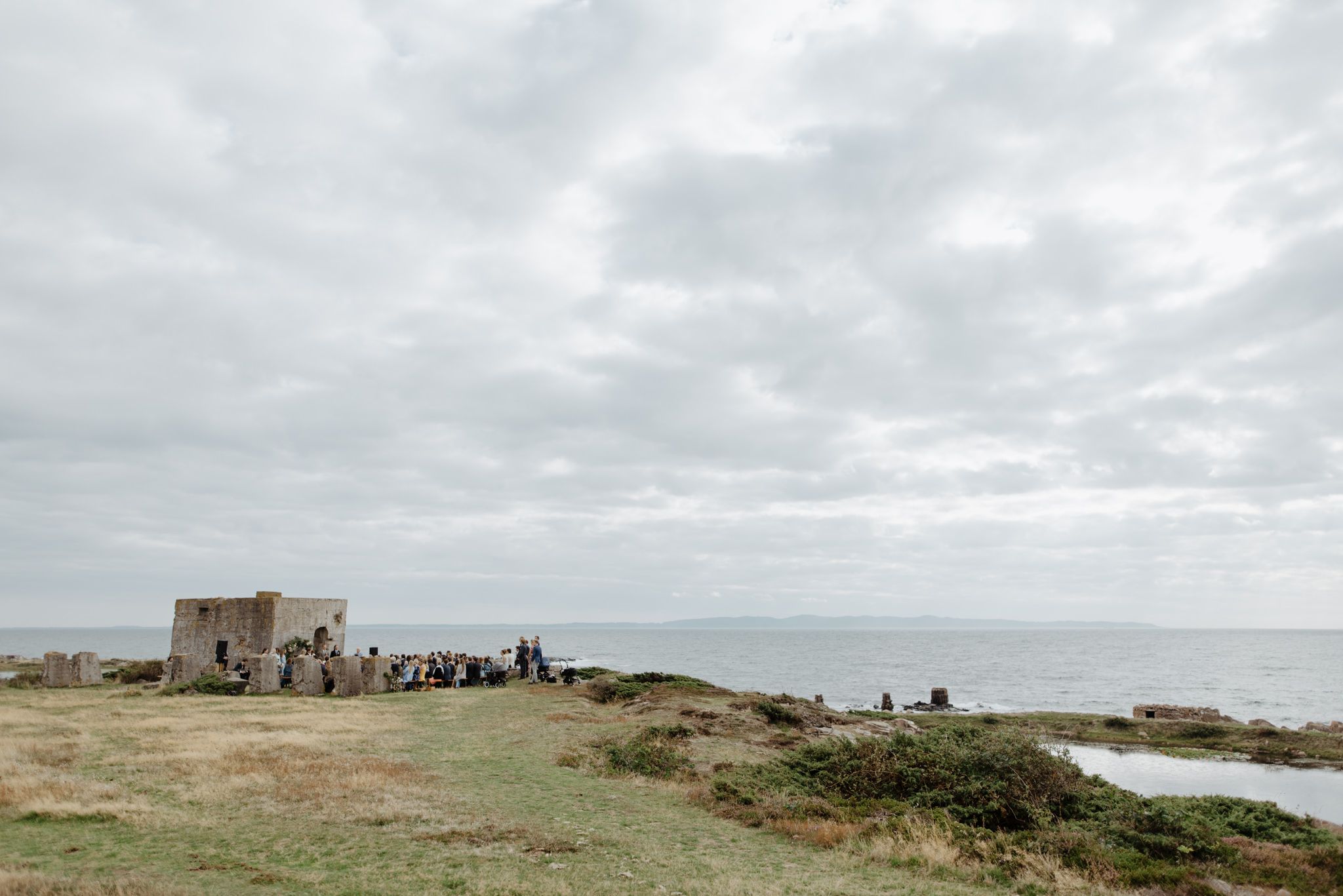 Ruin wedding venue by the sea in the south of Sweden