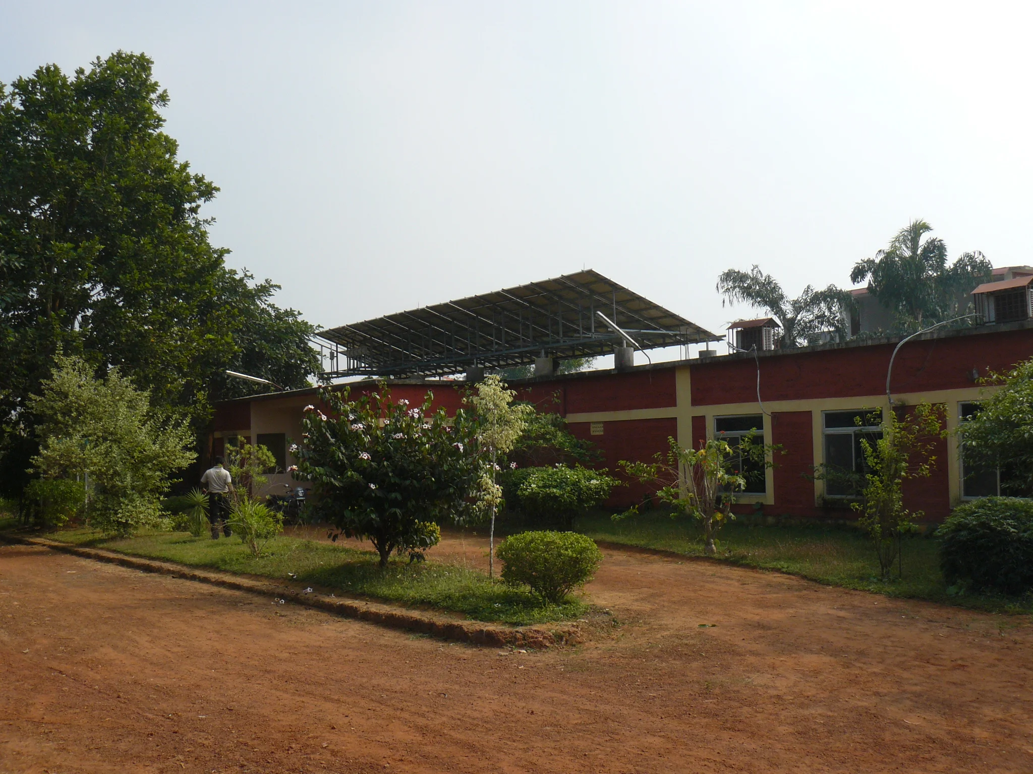 A solar mini-grid near Cuttack. This is used to supply energy to a small traditional medicine manufacturing plant.